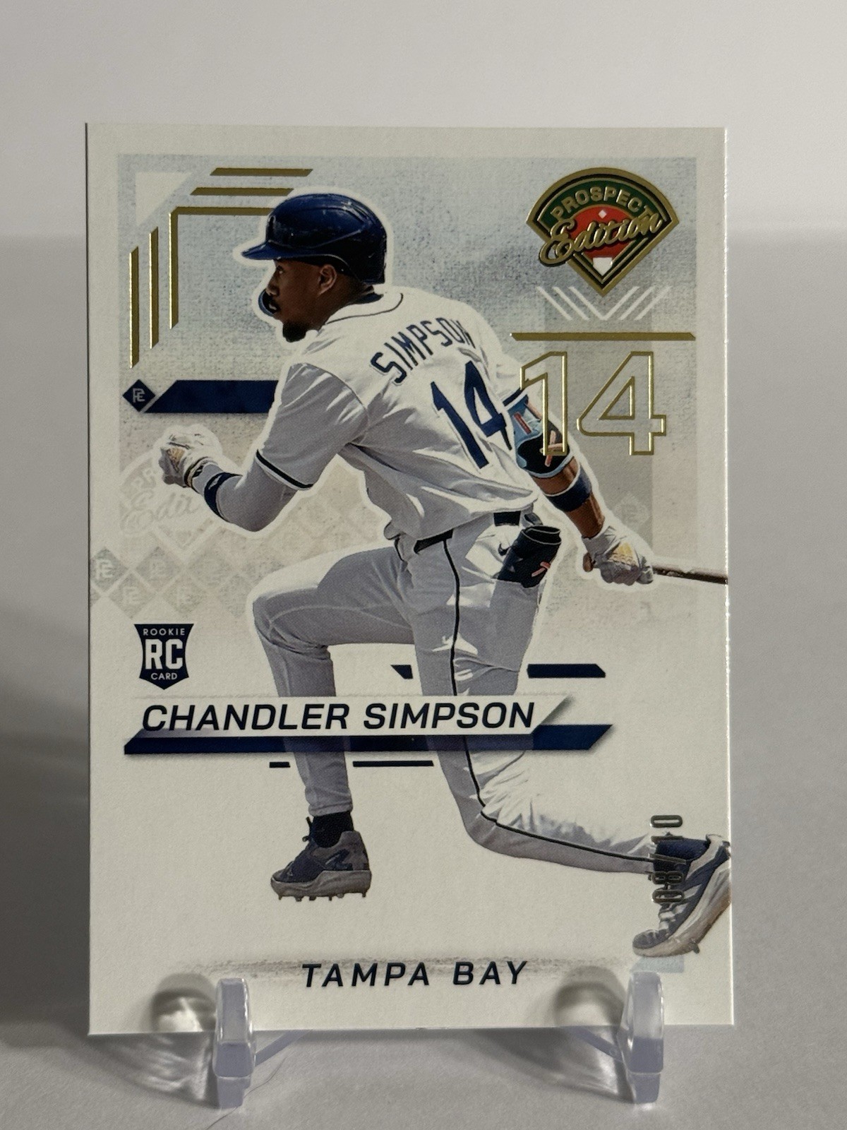 Chandler Simpson 2025 Panini Prospect Edition Ticket RC Gold Rookie /10 TB Rays