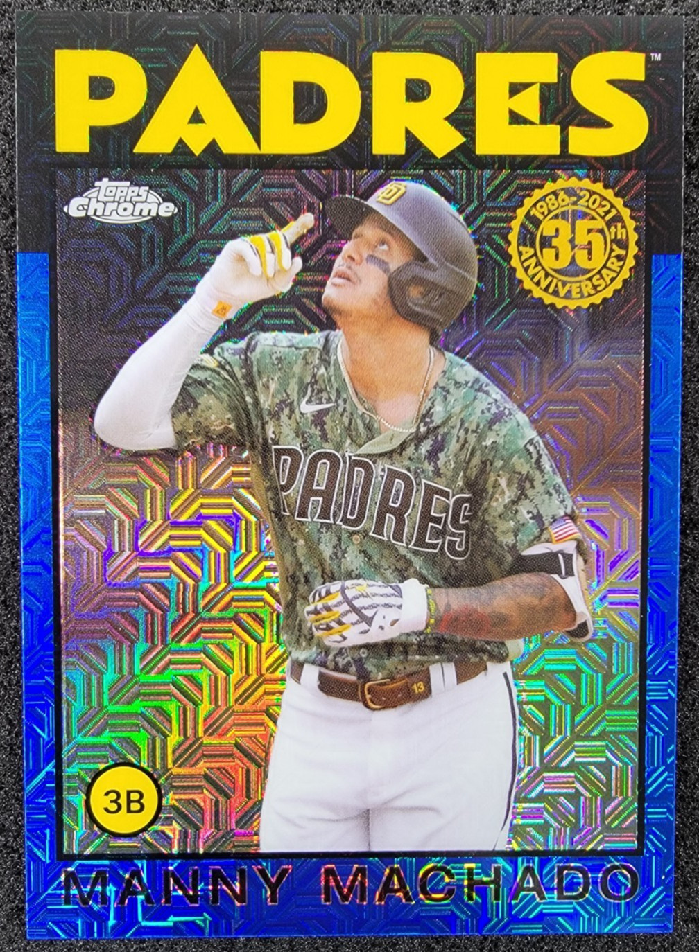 2021 Topps Series 1 Silver Pack Blue Parallel /150 Manny Machado #86BC-86