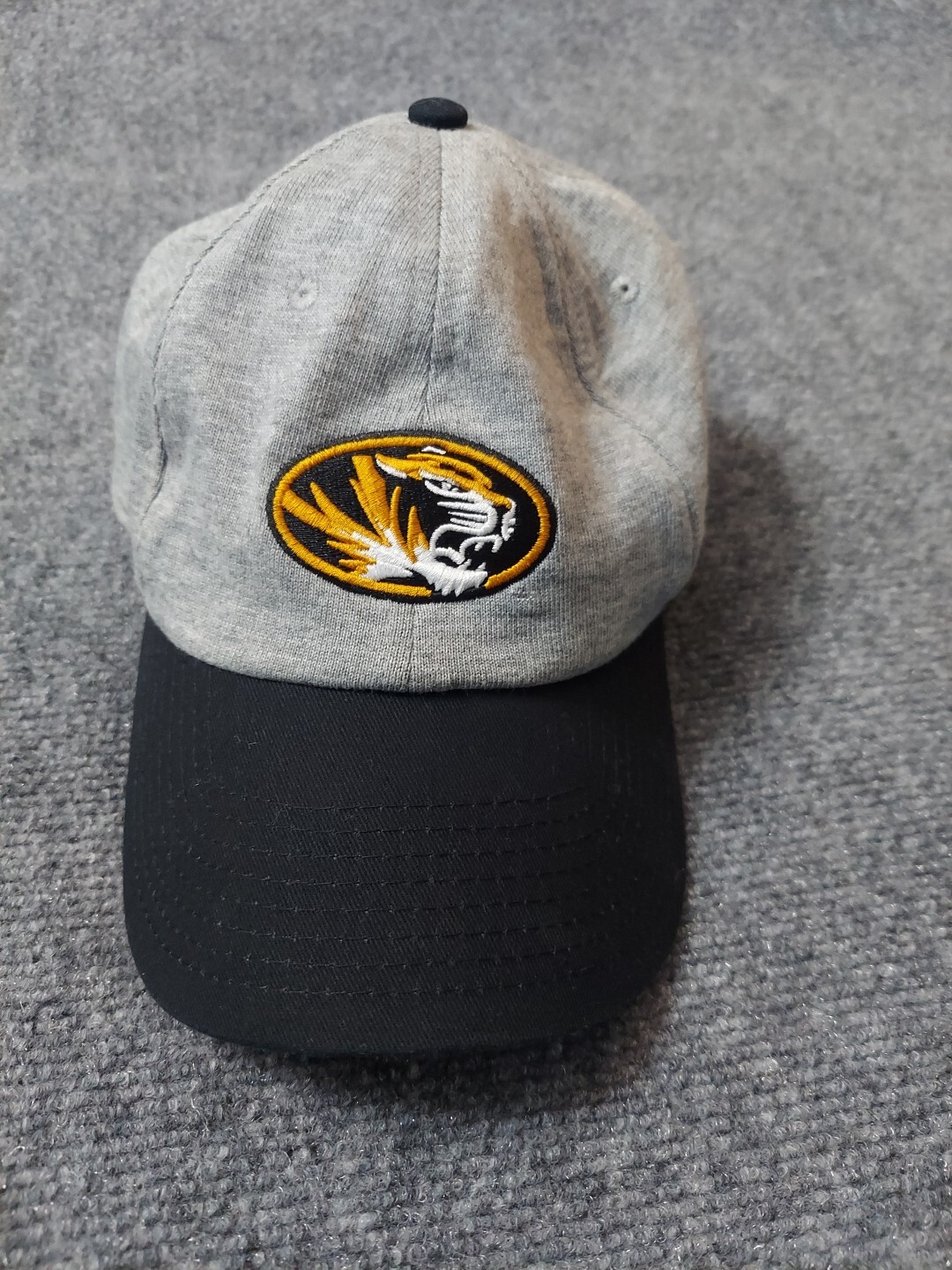 Mizzou Missouri Tigers Nike Hat Cap gray black One Size Strap Back Swoosh