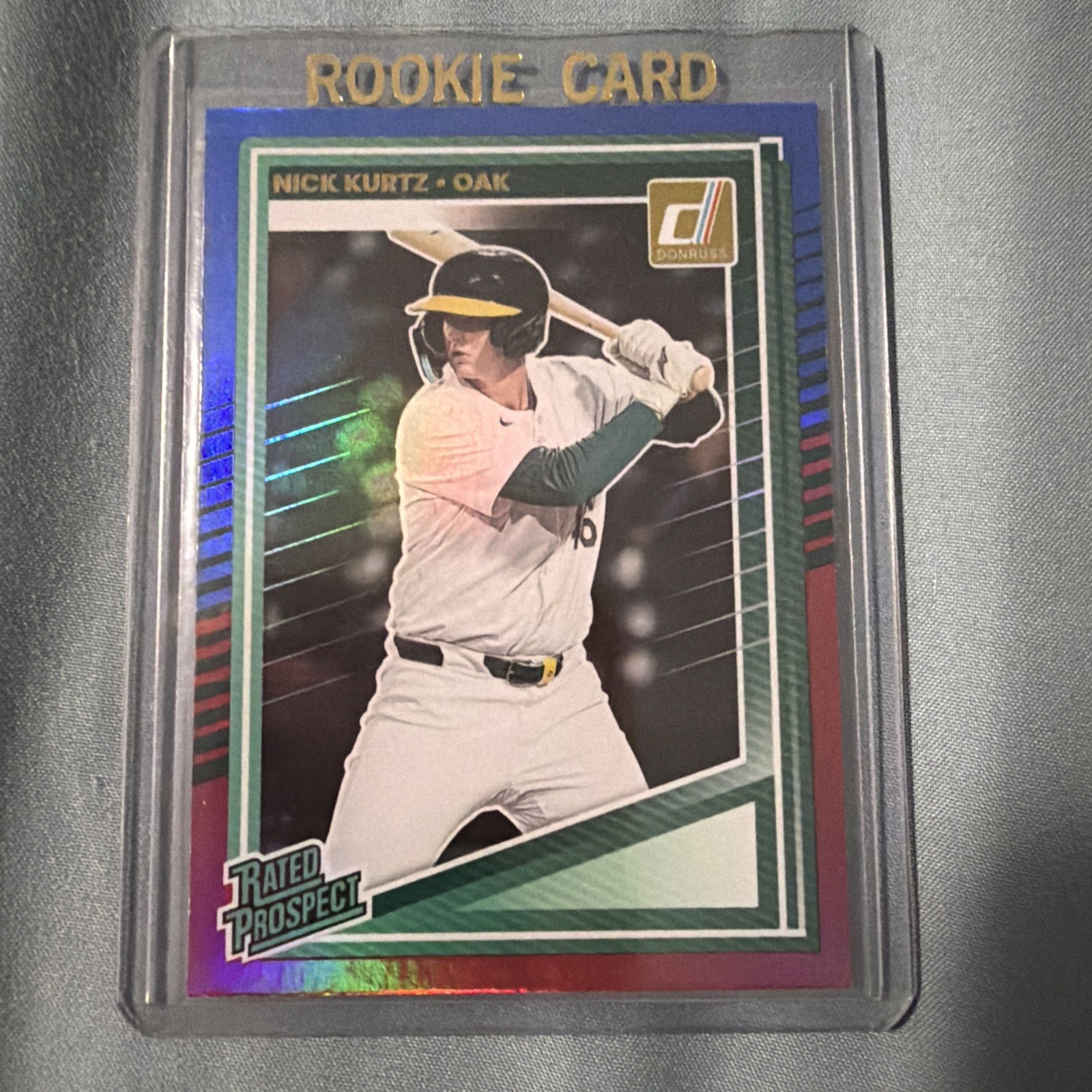 2025 Panini Donruss – Rated Prospects Nick Kurtz #154 Red & Blue (RC) OAK ATH