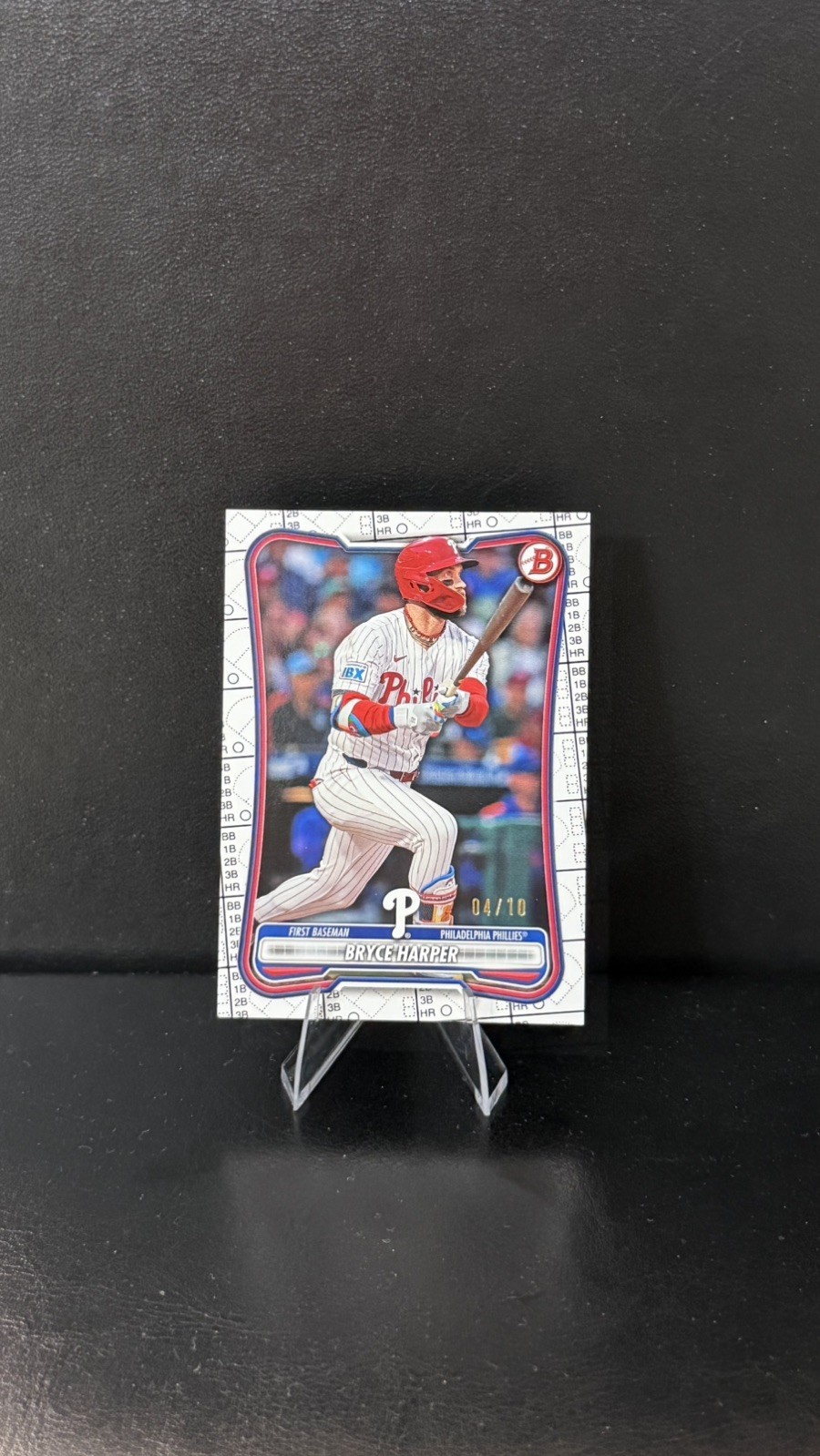 2026 Bowman Bryce Harper Scorecard /10 White Paper
