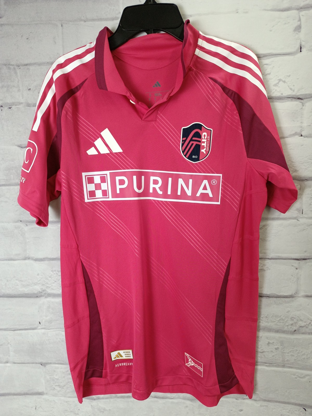 2025 Adidas Authentic Soccer Jersey St. Louis City SC Mens Medium Pink MLS NWT