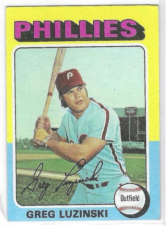 Greg Luzinski 1975 Topps Mini #630 Philadelphia Phillies EX