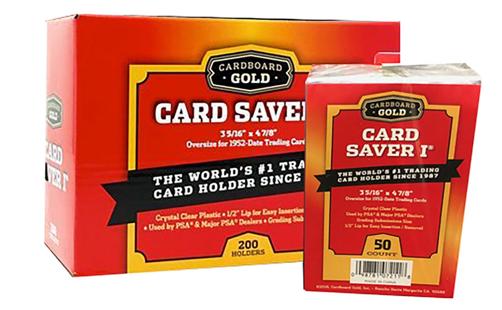200 CBG Card Saver I 1 Large Semi Rigid PSA Grading Submission Holders