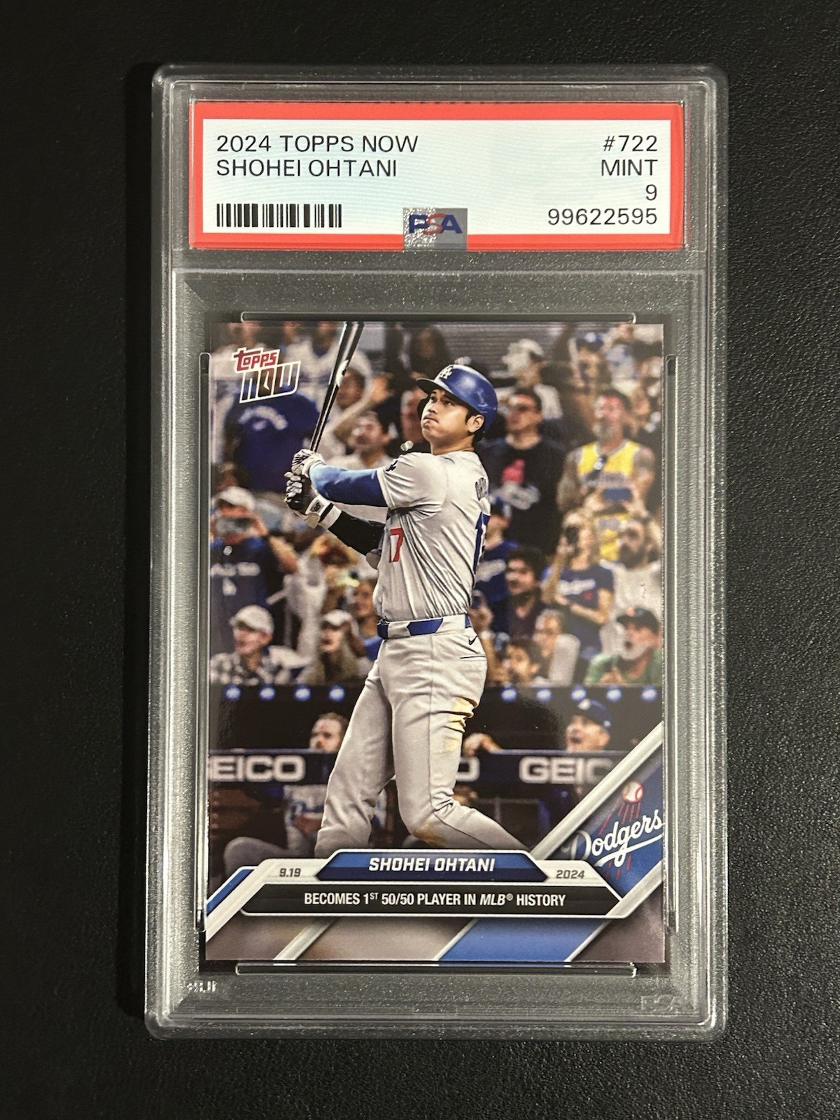 2024 Topps Now – Shohei Ohtani #722 /653737 – Graded PSA 9 MINT