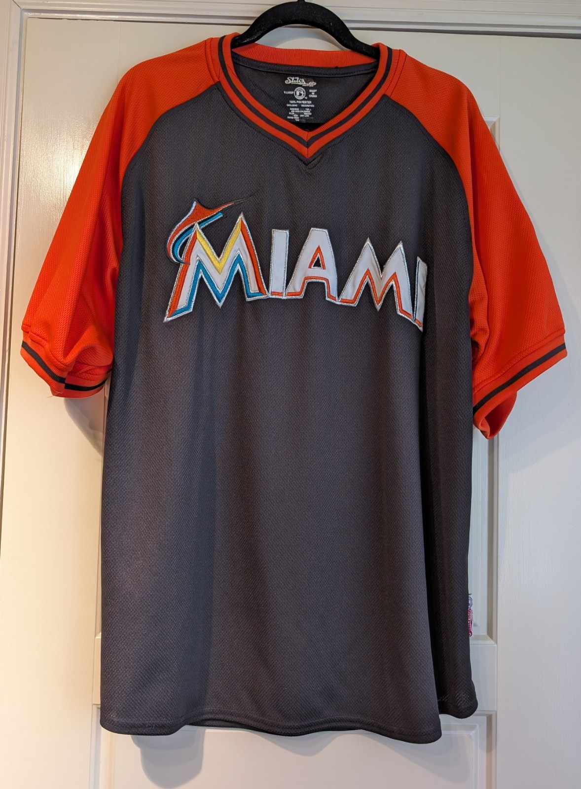 Authentic Miami Marlins Stitches MLB Baseball Jersey XL Stitched Lettering
