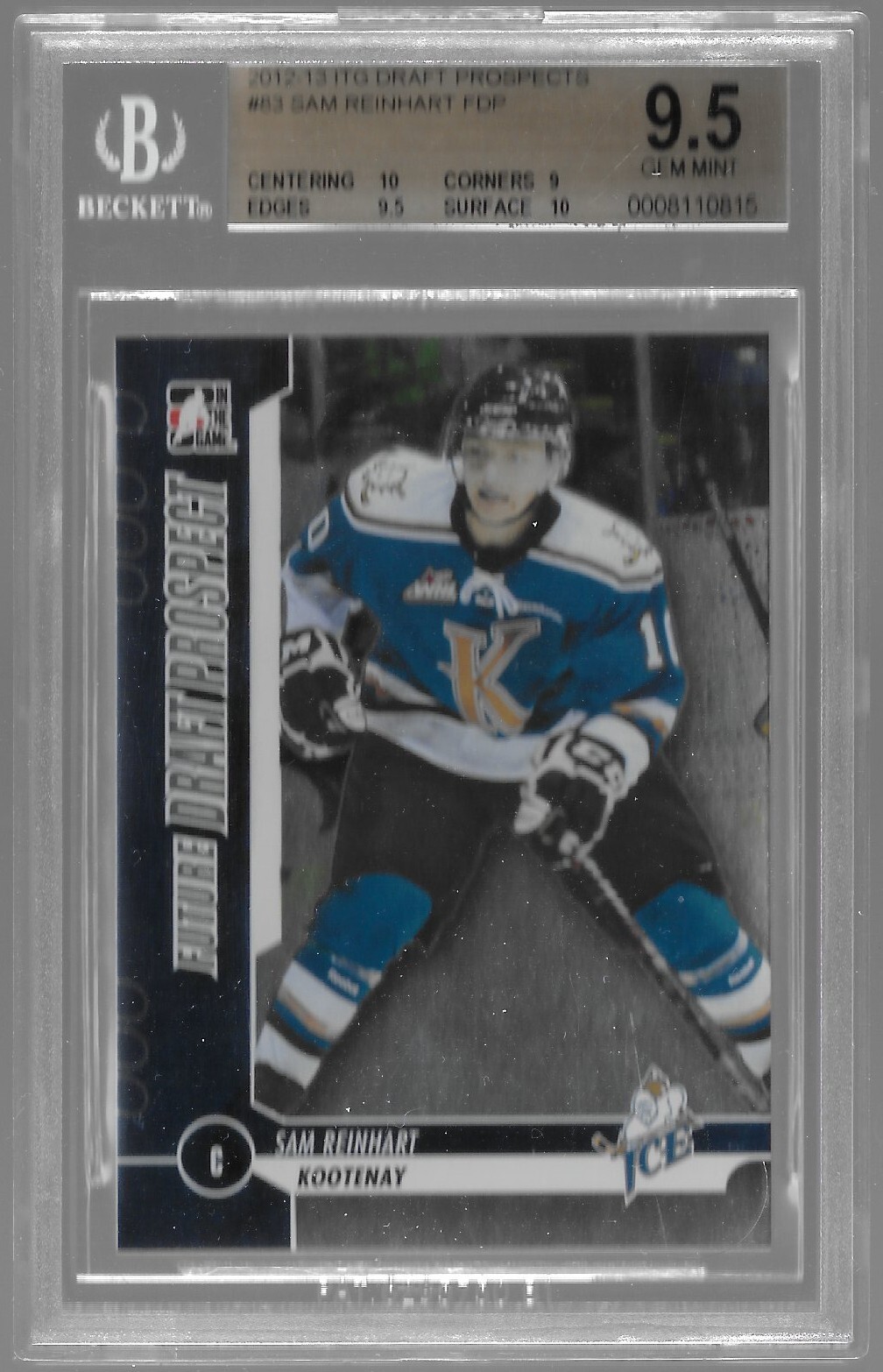 2012-13 Sam Reinhart ITG In The Game Draft Prospects #83 Pre-Rookie BGS 9.5 GEM