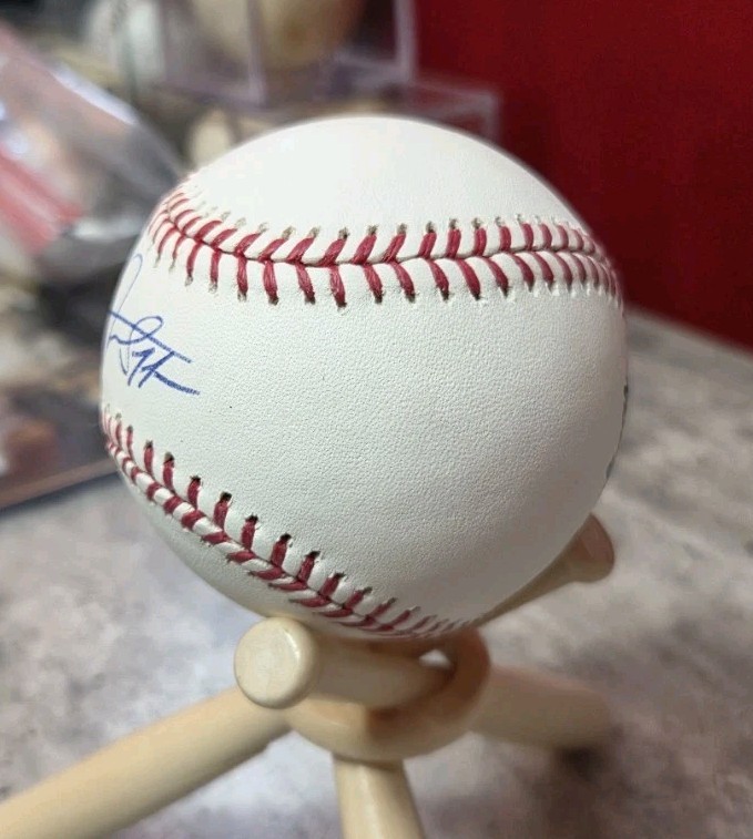 Giancarlo Stanton Autographed Rawlings OMLB Baseball GA COA New York Yankees