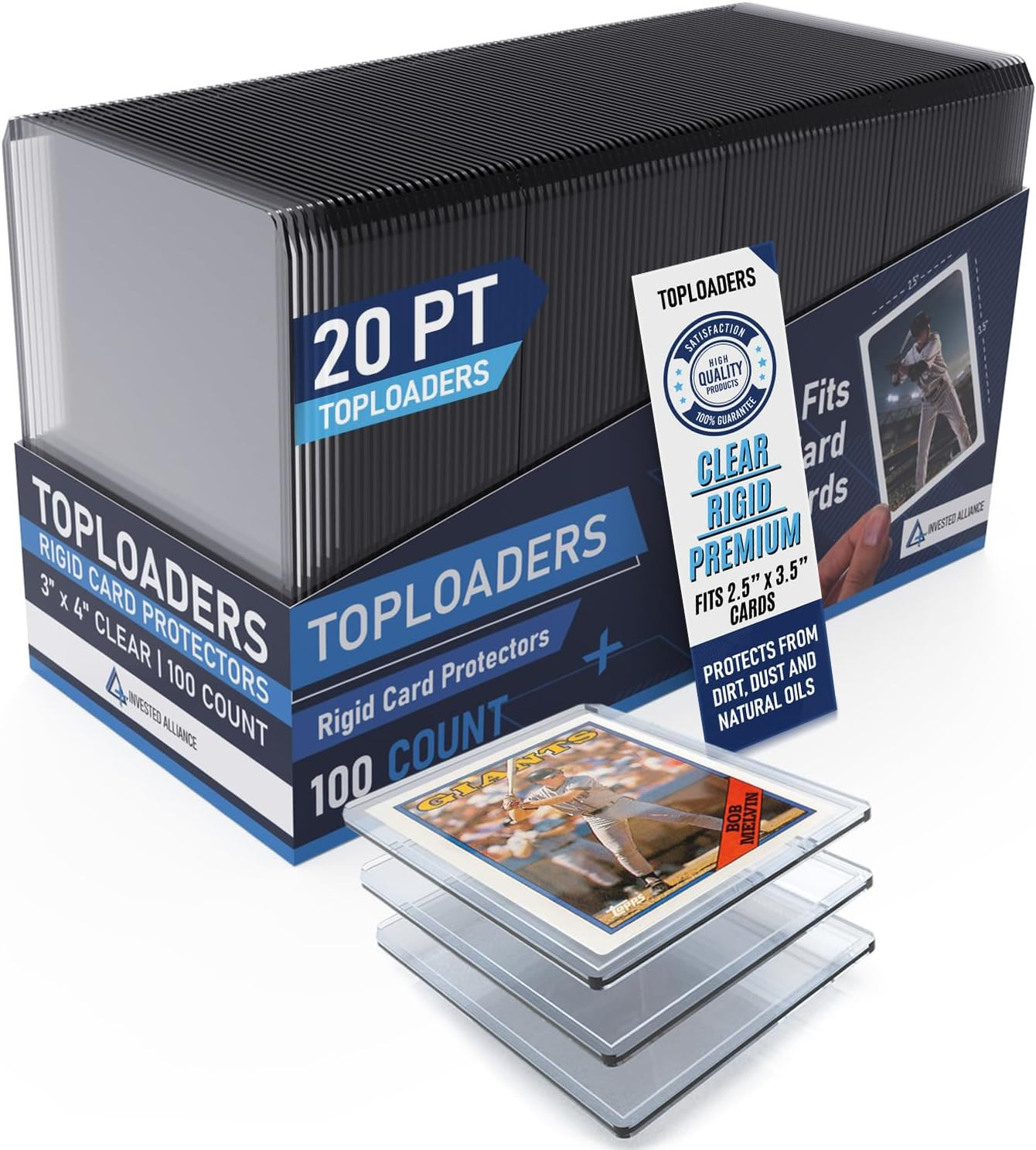 Premium Seamless 20PT – 360PT Thick Top Loaders for Cards | Top Loader Card Hold