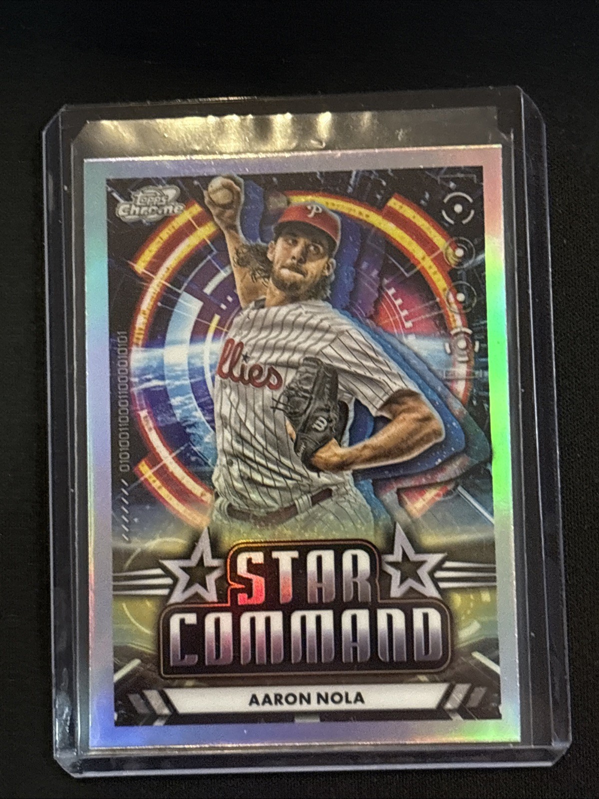 🔥Aaron Nola 2024 Topps Chrome Cosmic #SC-10 Star Command Refractor Phillies