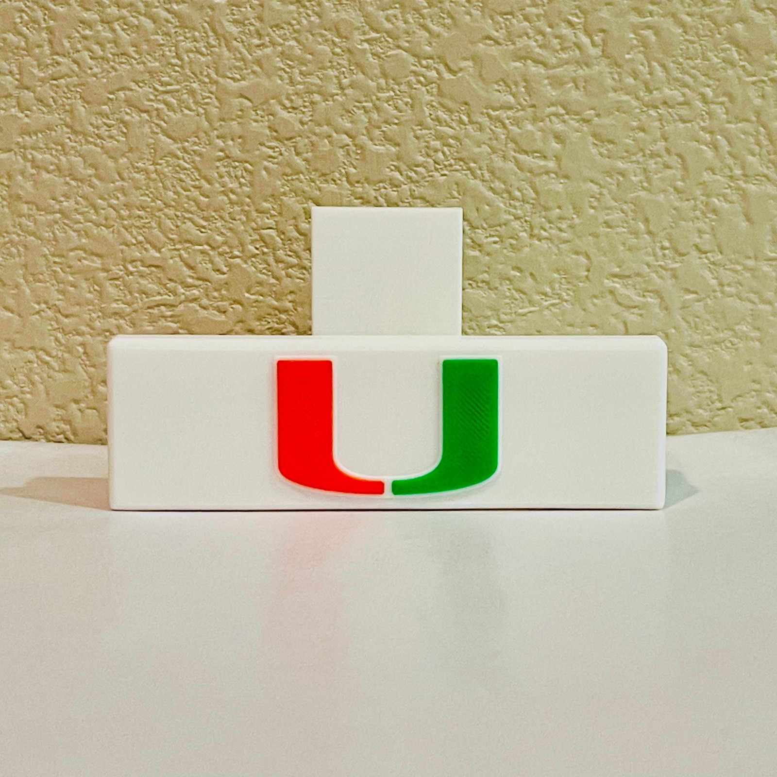 Miami Hurricanes “The U” Sports Card Stand Display Fits Graded & Ungraded Cards