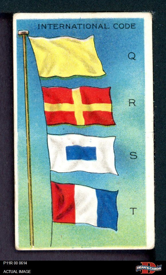 1911 Flags of All Nations T59 International Code Q R S T 2 – GOOD