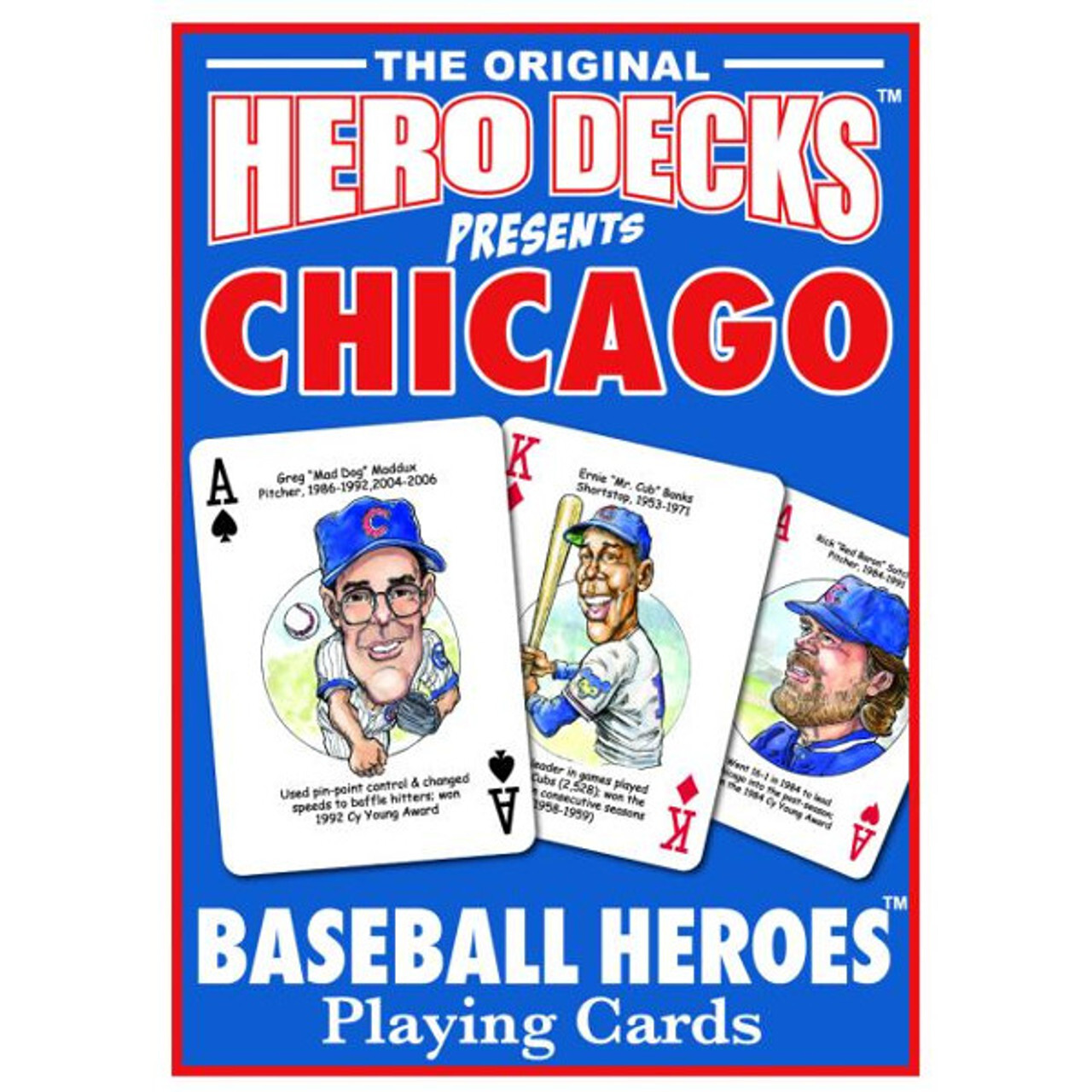 MLB Baseball Hero Decks Caricature 52 Playing Cards rare custom Parody art