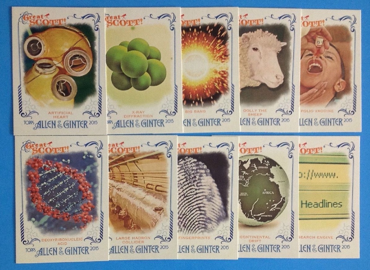 2015 TOPPS Allen Ginter … GREAT SCOTT … COMPLETE SET … OF 10 CARDS