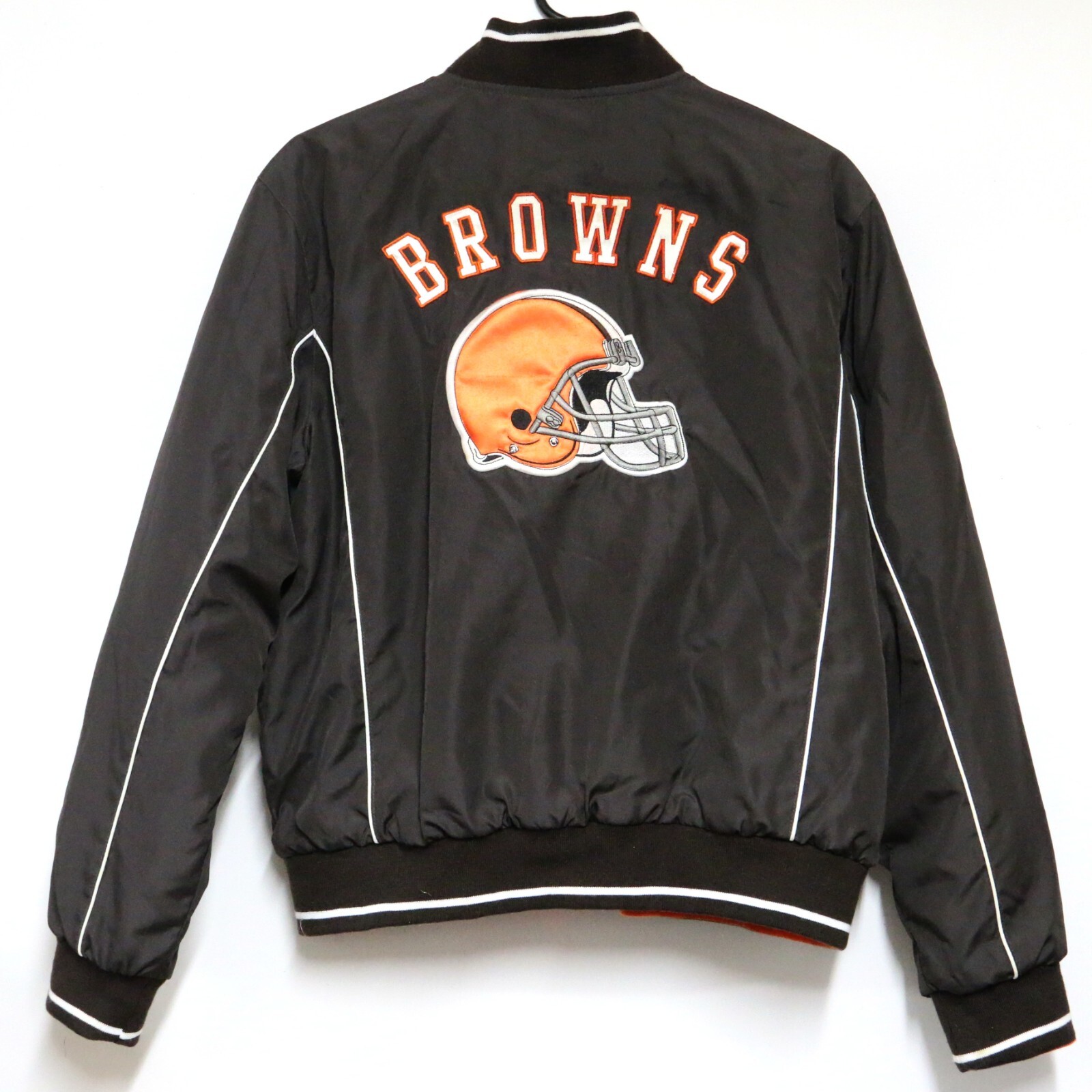 VTG G-III NFL Cleveland Browns Full Zip Reversible Quilted Jacket Womens XL