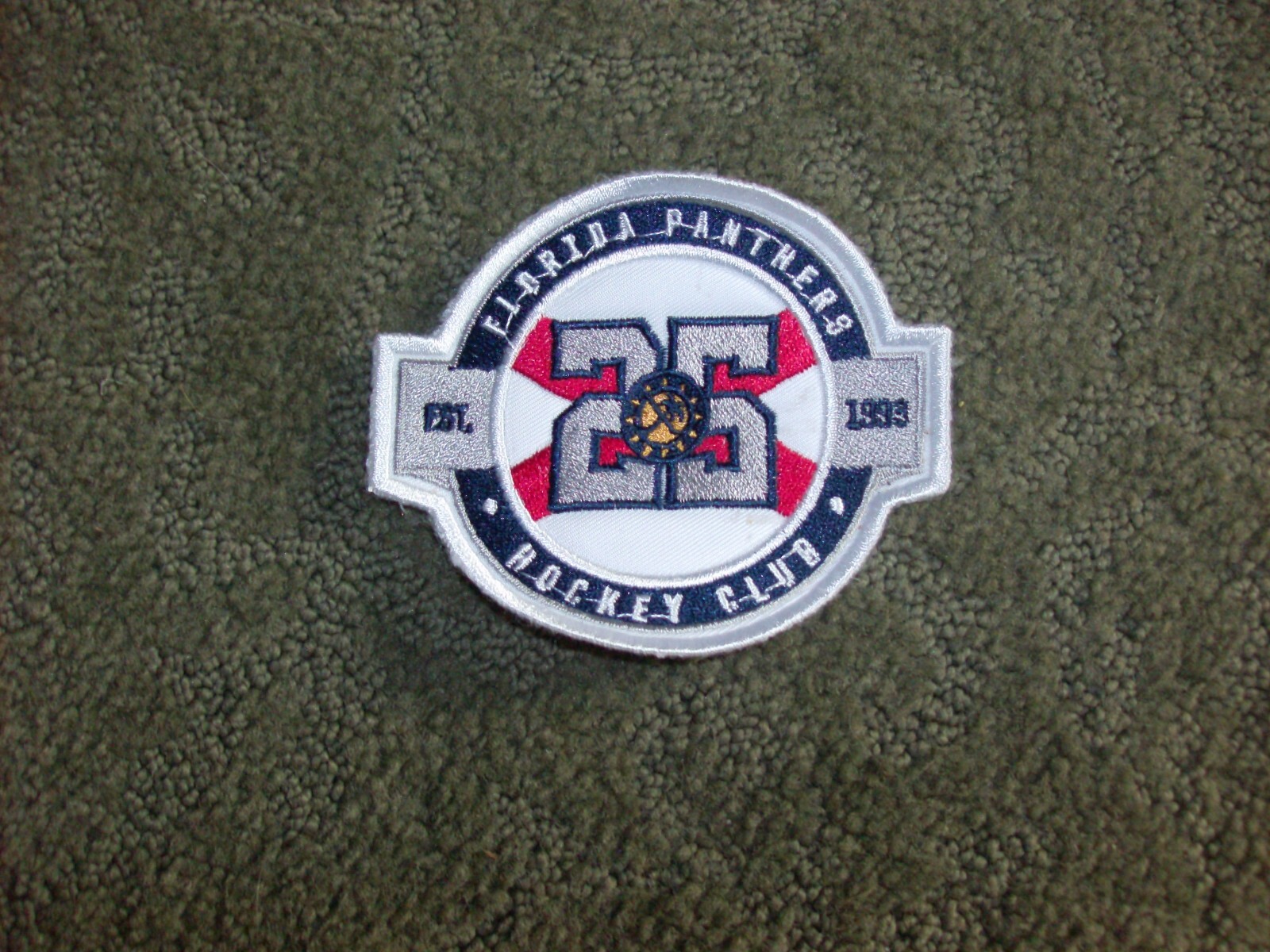 Free Ship, Florida Panthers patch, authentic NHL, 4 inches by 3