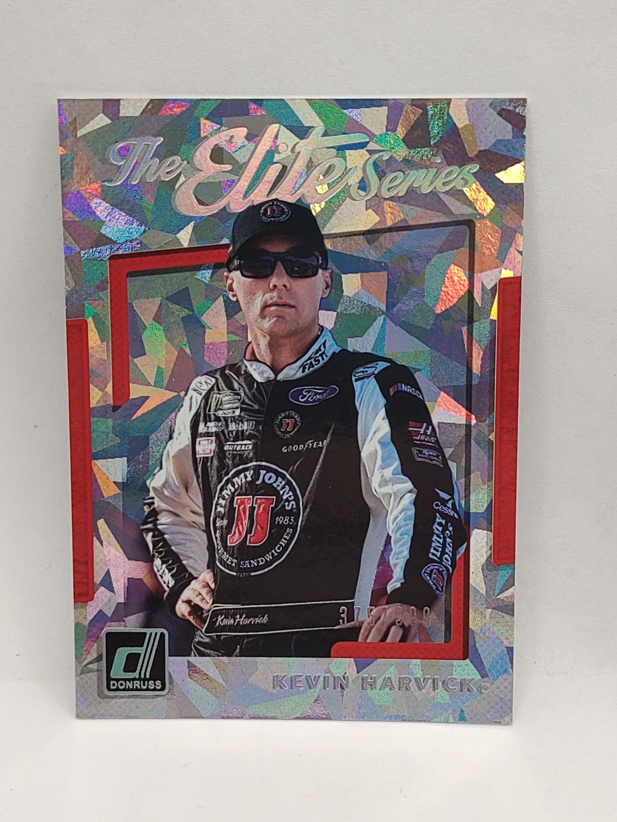 2018 Donruss Elite Series 2 Kevin Harvick 375/999 NASCAR Racing Card Cracked Ice