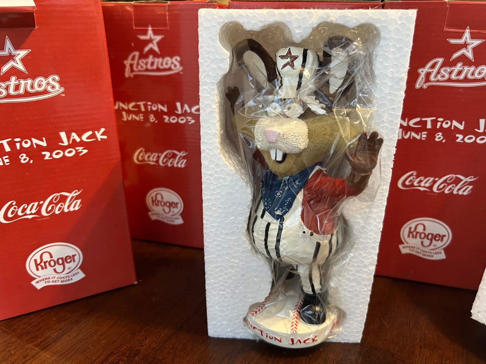 JUNCTION JACK MASCOT HOUSTON ASTROS 2003 KIDS ONLY SGA BOBBLE HEAD VERY RARE!!!!