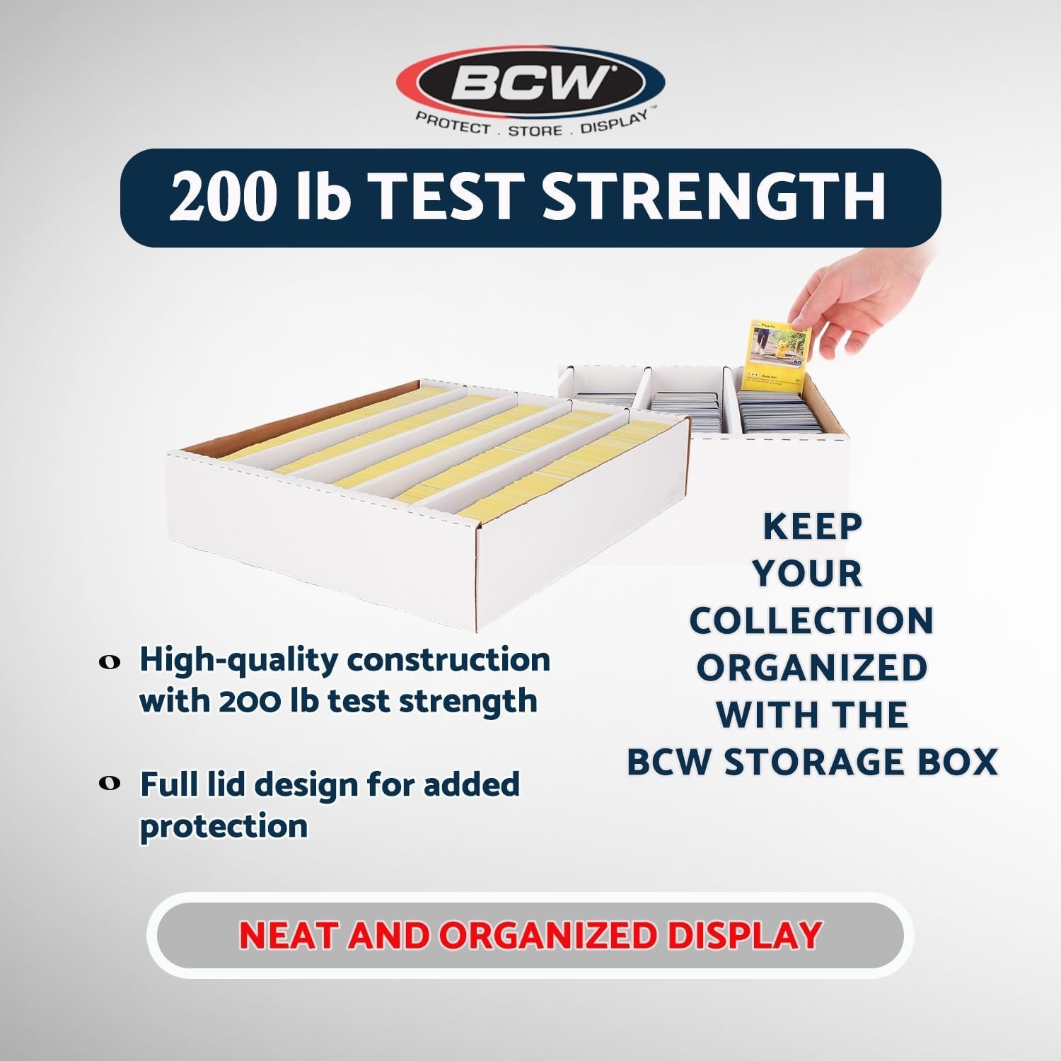 BCW 5000 Count Card Box Baseball Trading Card Storage Box Full Lid Super Monster
