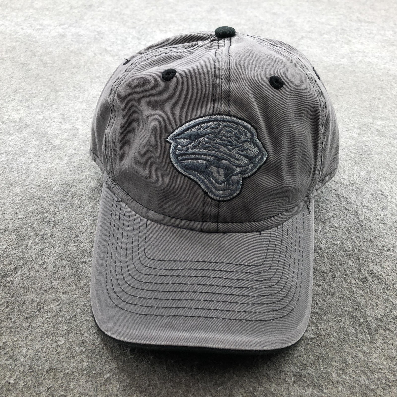 Jacksonville Jaguars Hat Cap Strap Back Mens One Size Gray Embroidered Logo