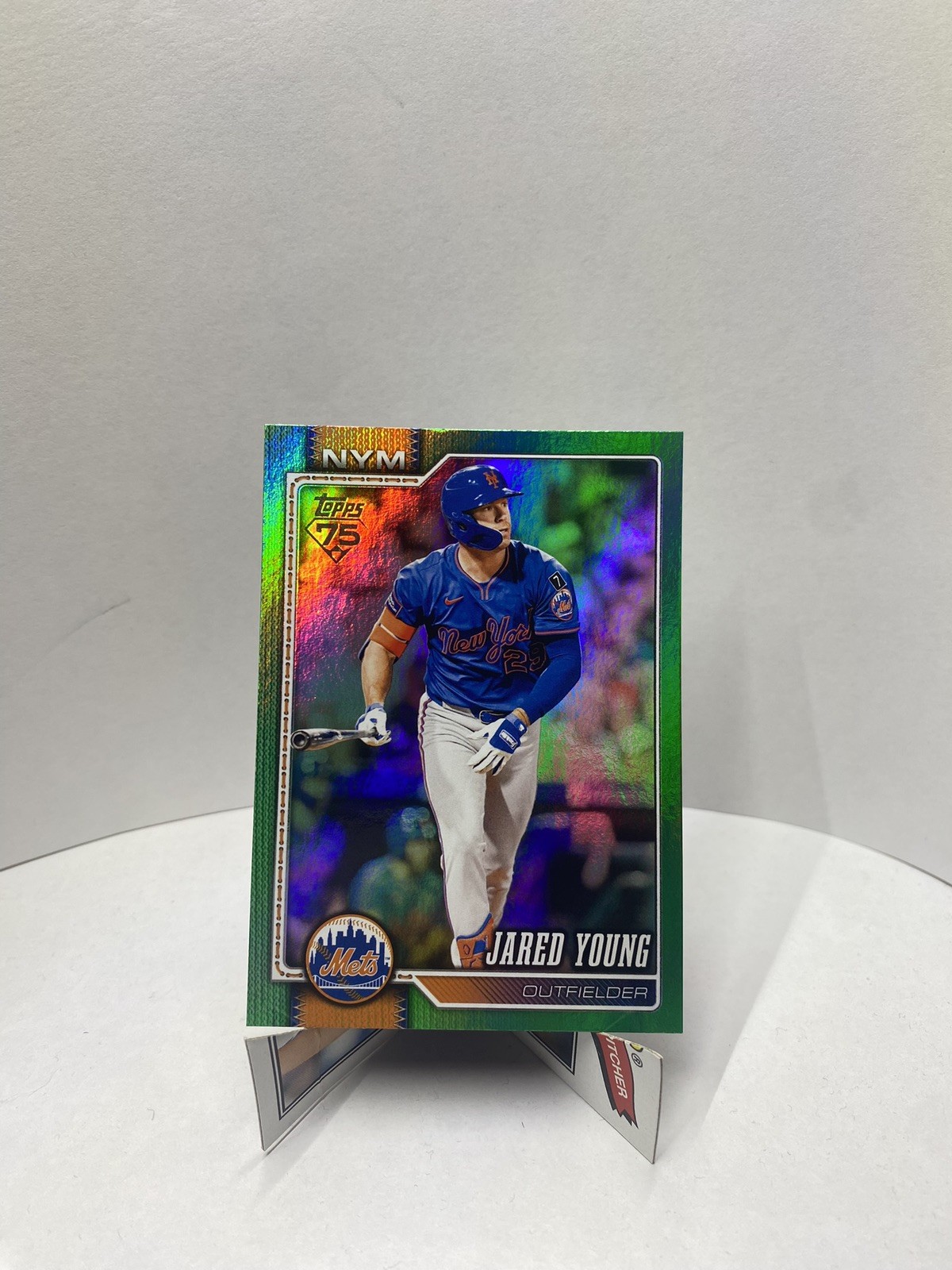 2026 Topps Series 2 Jared Young Green Rainbow Foil /99 #699 New York Mets