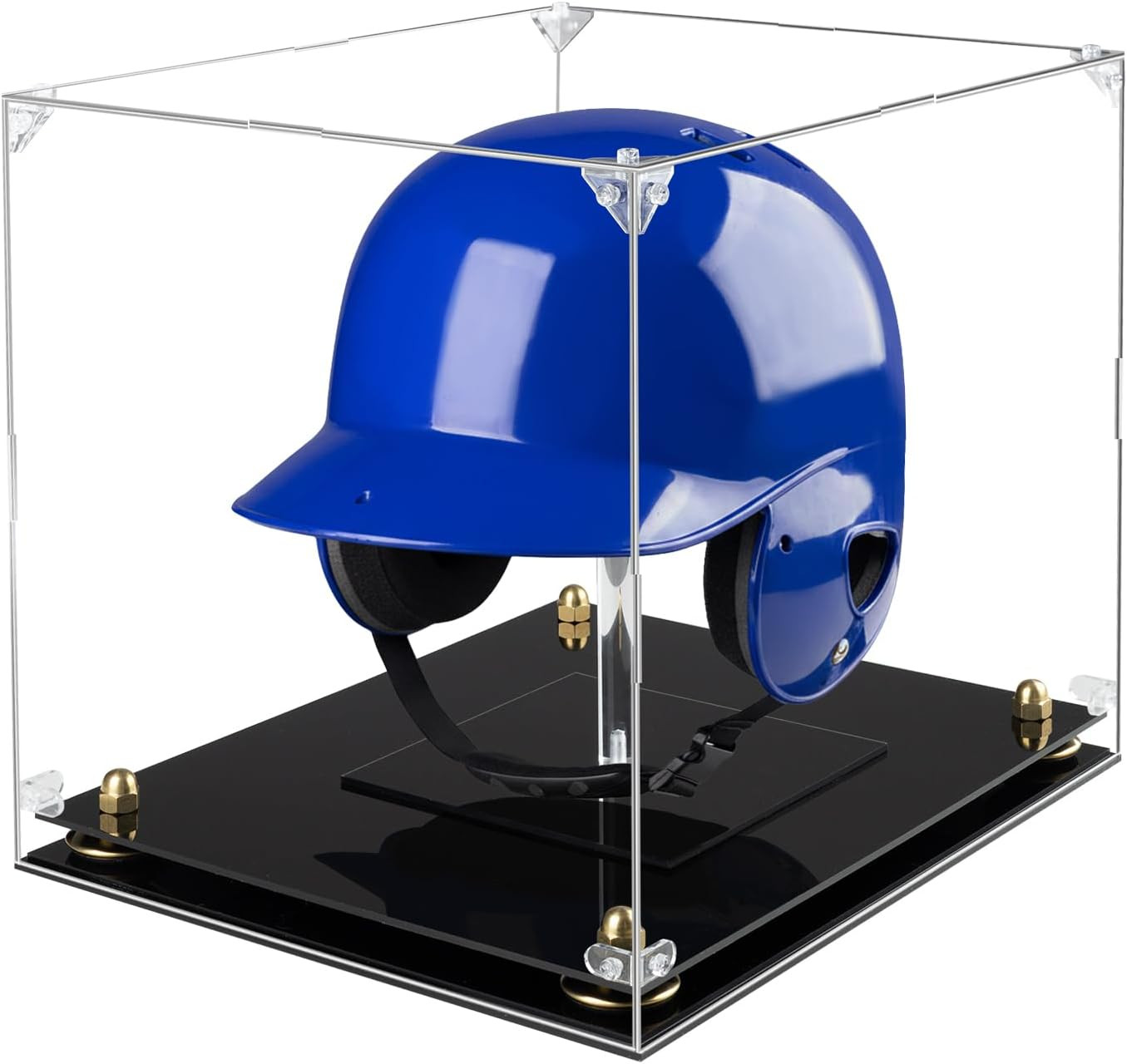 Acrylic Baseball Batting Helmet Display Case with UV Protection Stand