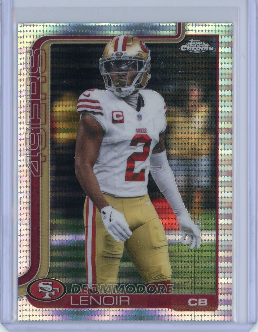 2025 Topps Chrome NFL Football #269 Deommodore Lenoir Pulsar Refractor Card