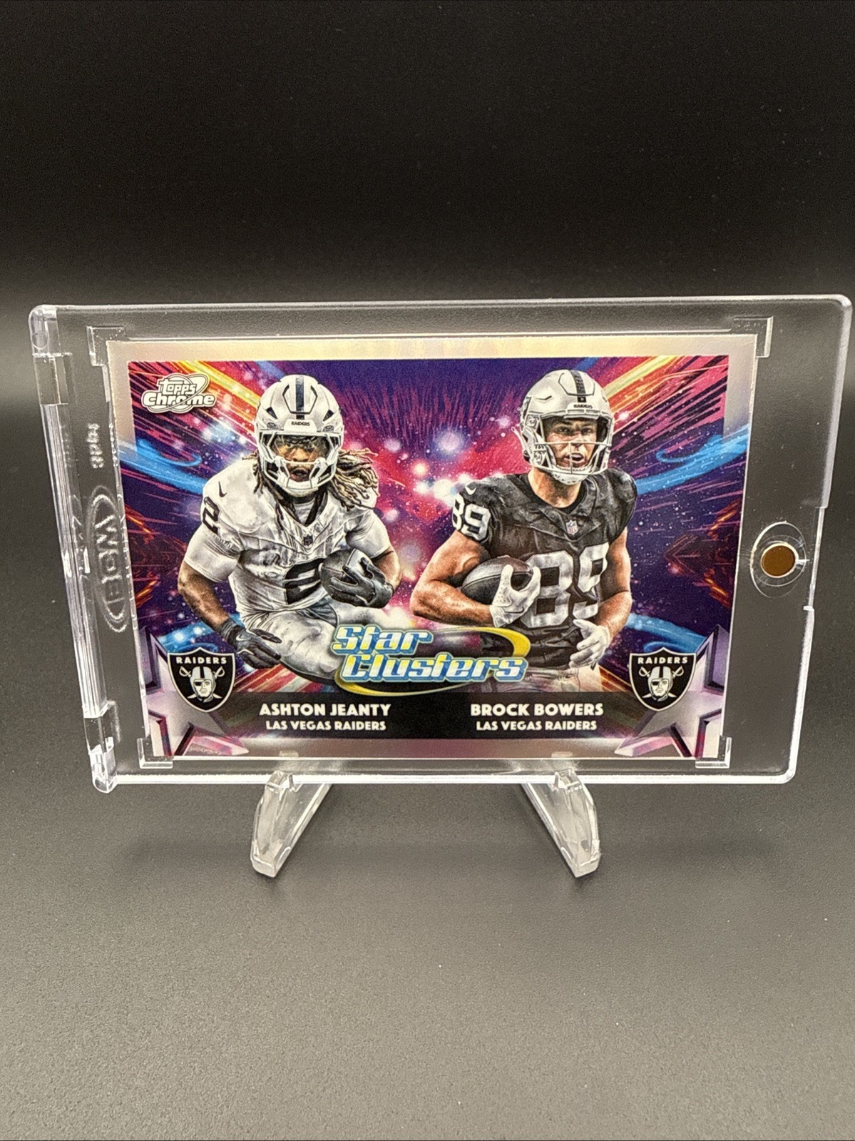 Ashton Jeanty Brock Bowers 2025 Topps Cosmic Chrome Star Clusters Refractor RC