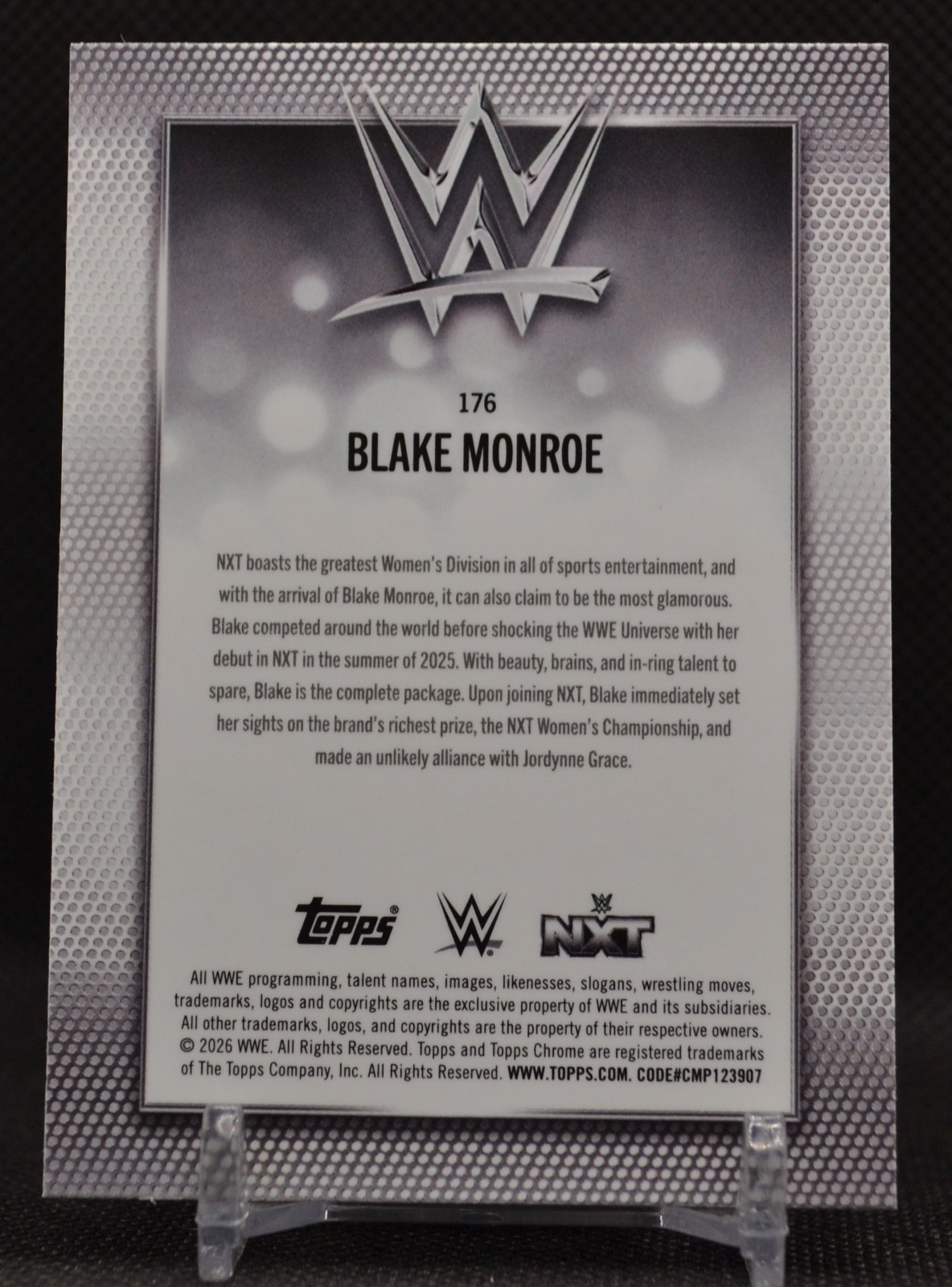 BLAKE MONROE – 2026 Topps Chrome Sapphire WWE #176