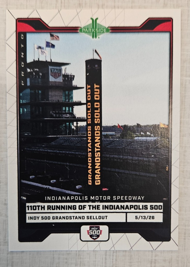 2026 Parkside Pronto IndyCar Week 7 Indianapolis 500 – CHOOSE YOUR CARD(s)