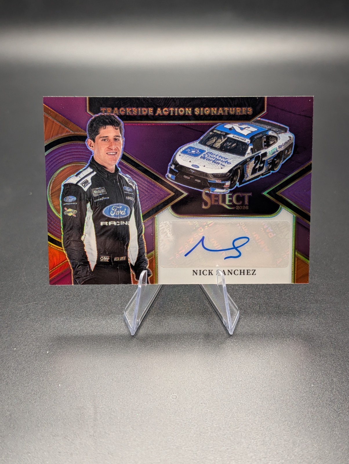 2026 Panini Select Racing – Nick Sanchez Auto – Trackside Action Signatures /49