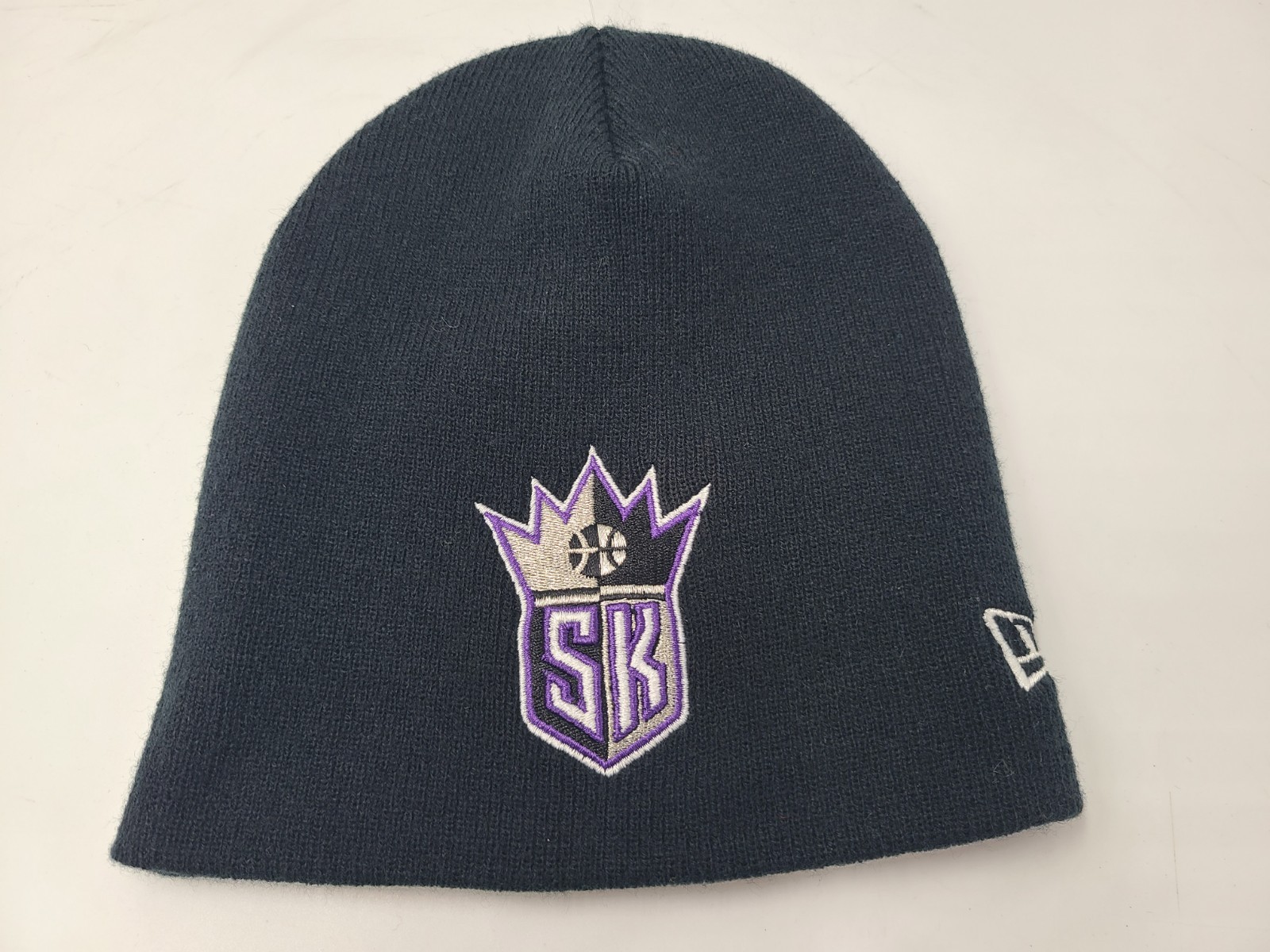 Vintage Sacramento Kings New Era Beanie Winter Knit Hat Stocking Cap NBA Black