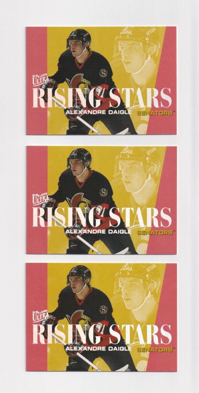 1995-96 Ultra RISING STARS insert # 2 Alexandre Daigle OTTAWA SENATORS