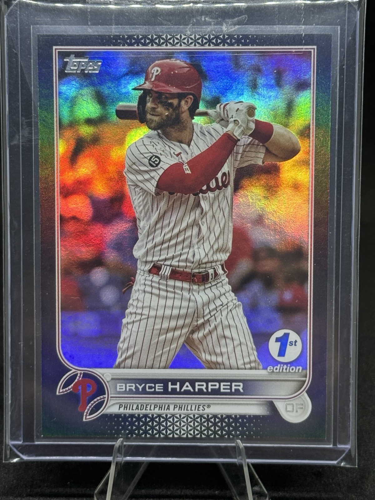 2022 Topps 1st Edition Bryce Harper Black Foil 24/25 #250 Phillies
