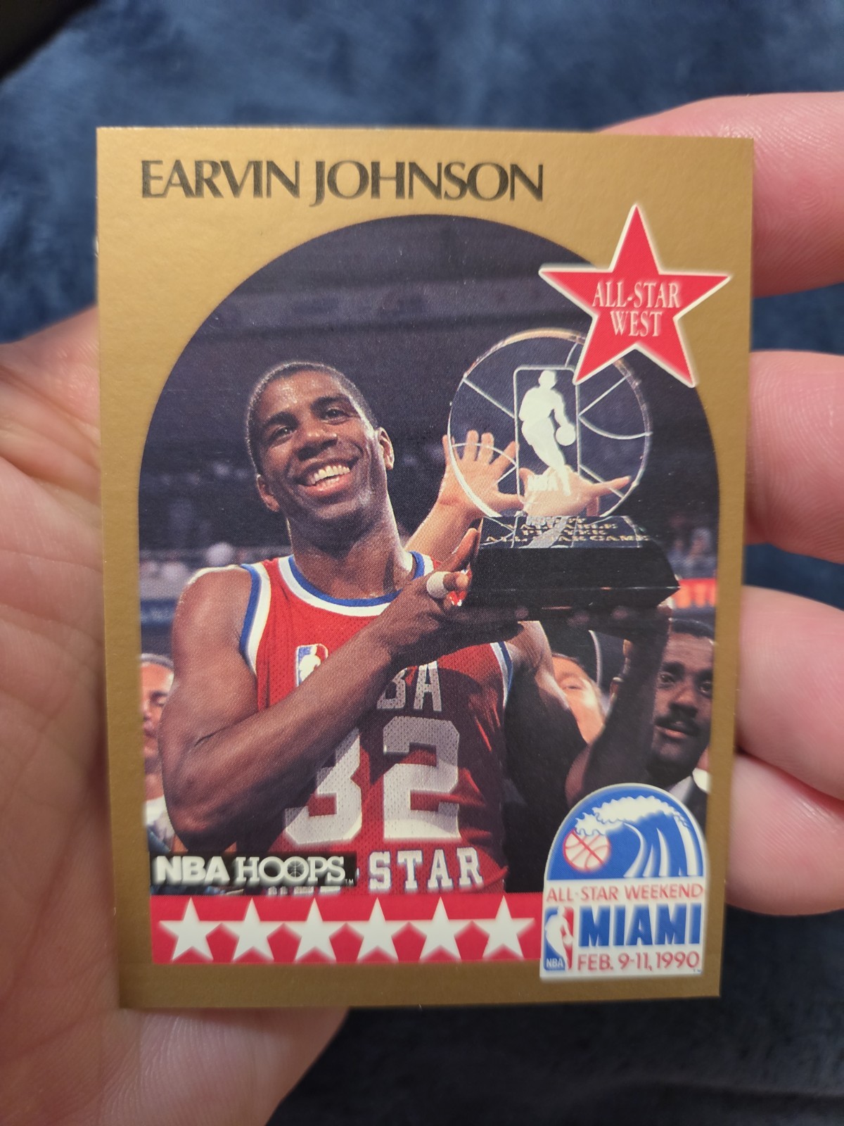 Magic Johnson 1990-91 NBA Hoops #18 All-Star Basketball Card LA Lakers