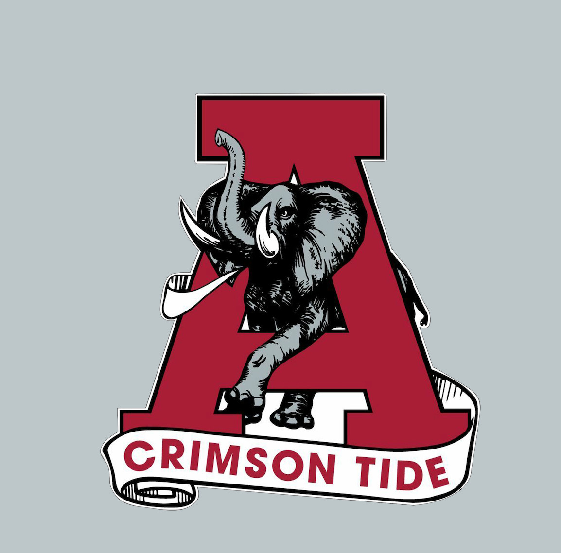 Sticker – Alabama Crimson Tide logo – Die Cut Laminated Vinyl Decal