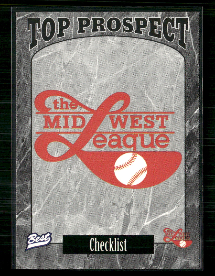 Checklist 1997 Midwest League Top Prospects Set
