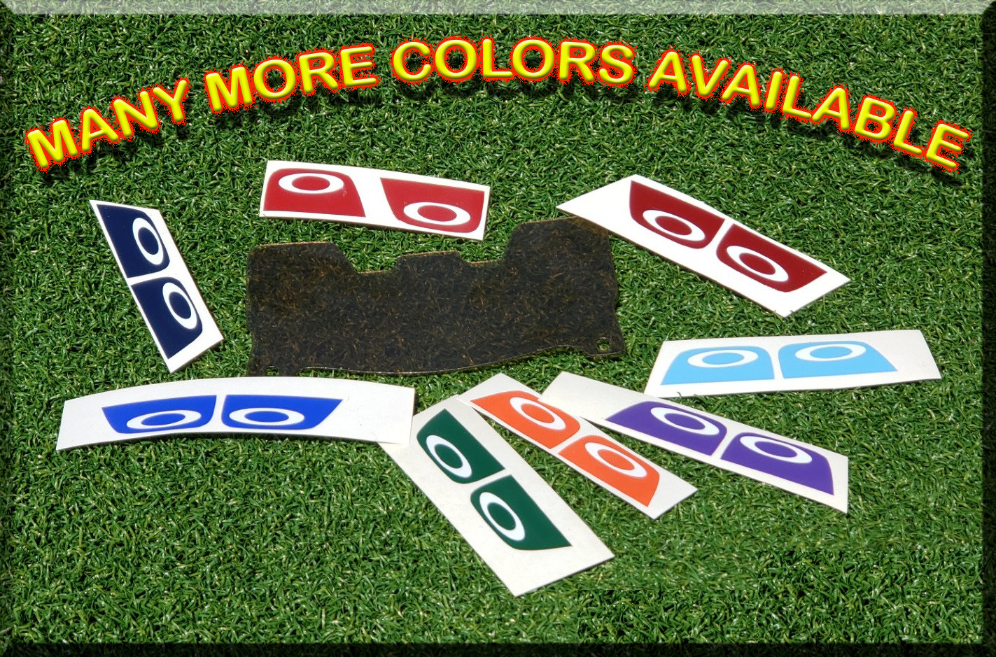 MINI FOOTBALL HELMET DARK SMOKE VISOR / EYE SHIELD WITH OAKLEY LOGO COLOR CHOICE