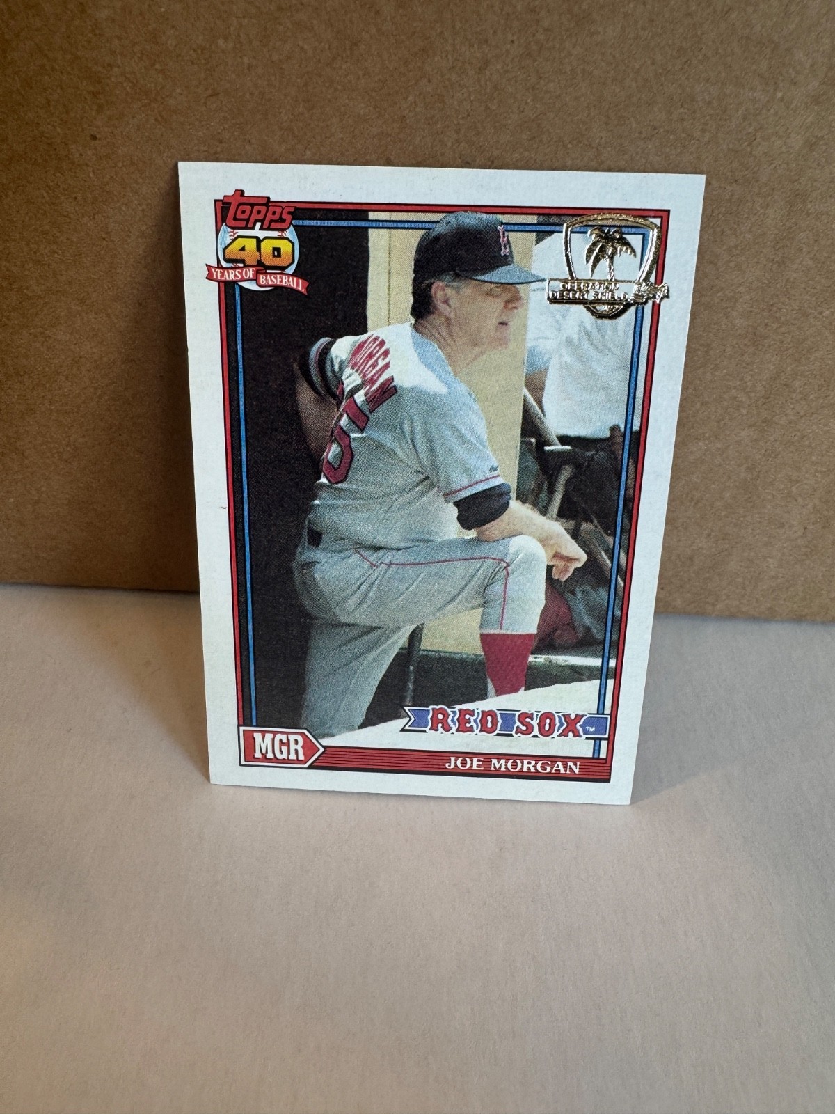 1991 Topps Operation Desert Shield #21 Joe Morgan Boston Red Sox Manager NRMT 9