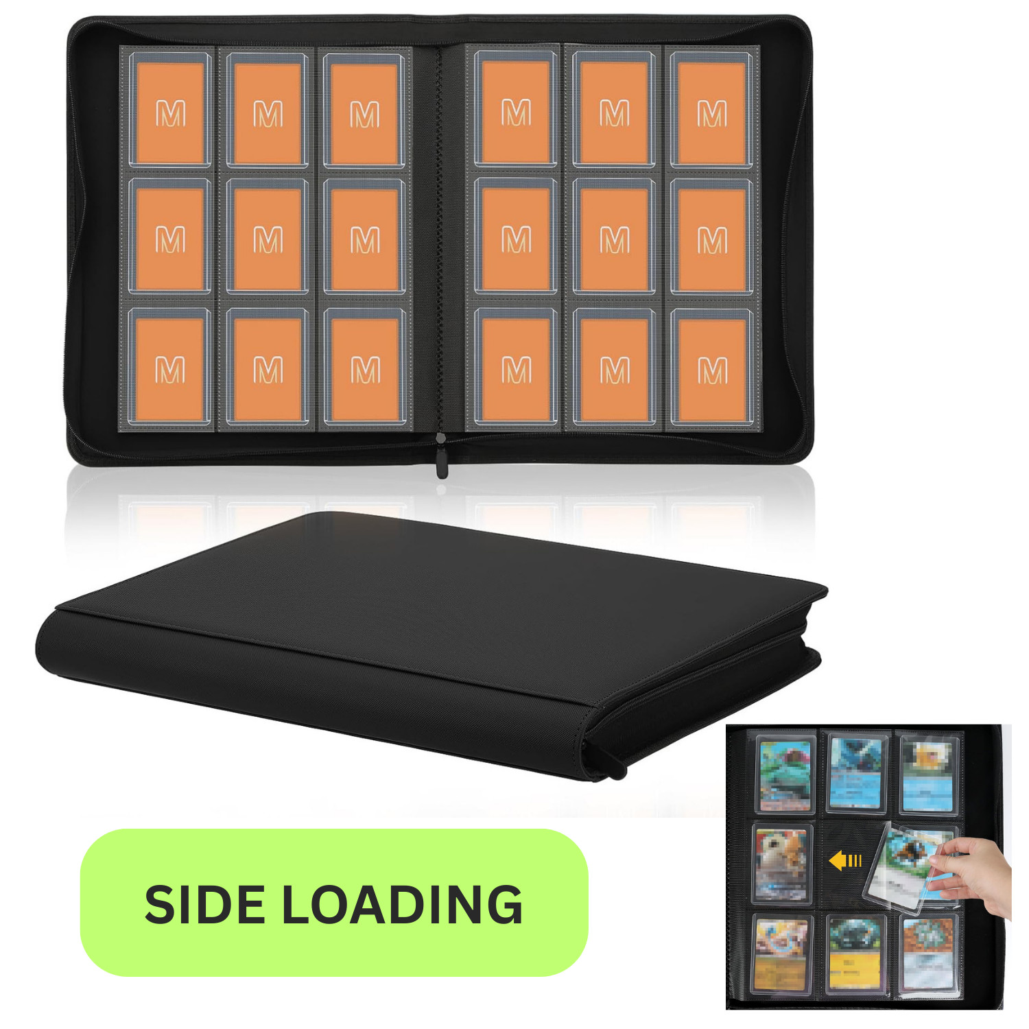 Toploader Binder Holds 288 Toploaders 9 Pocket Top Loader Binders for 3 x 4”