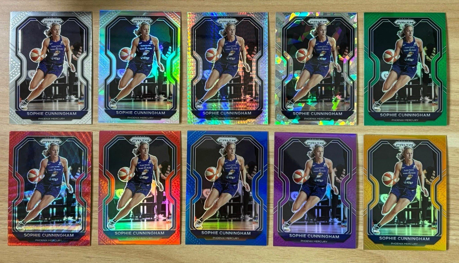 2021 Panini WNBA Prizm Sophie Cunningham RC #82 Rainbow All Parallels Orange /49