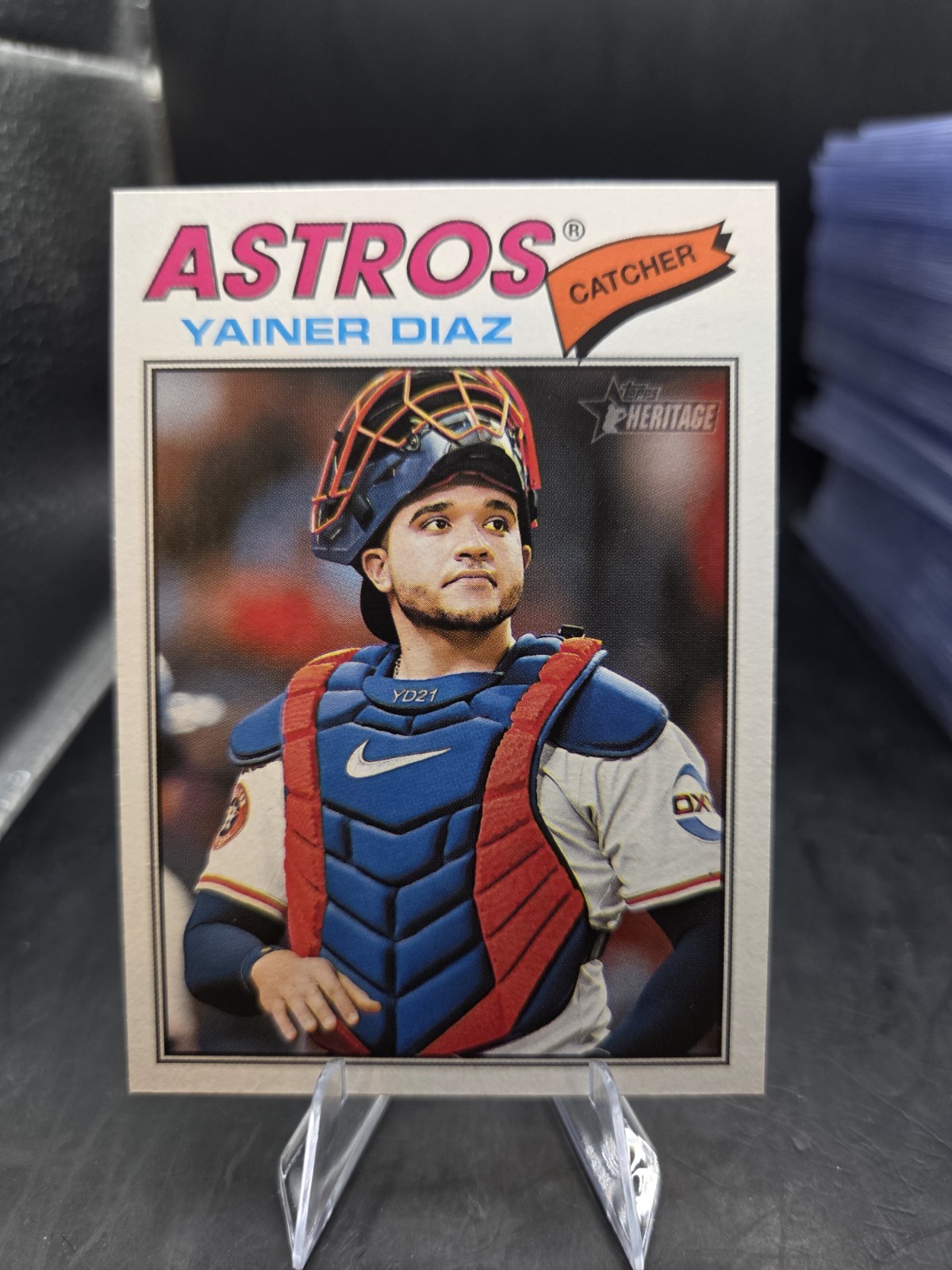 Yainer Diaz 2026 Topps Heritage Short Print SP #219 Houston Astros