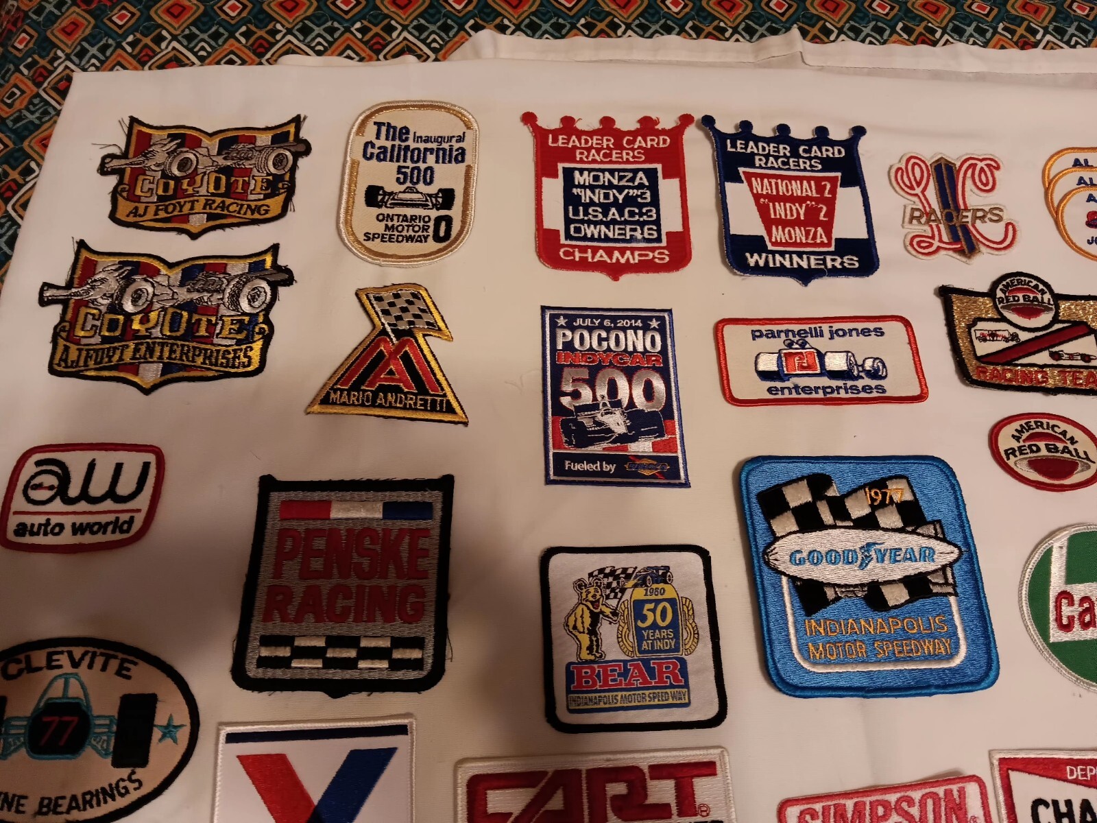 Indy/champ Car Patch Collection 75 Pcs In All