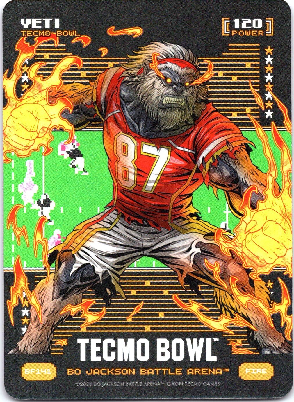Bo Jackson Battle Arena Tecmo Bowl Yeti Fire Battlefoil Travis Kelce