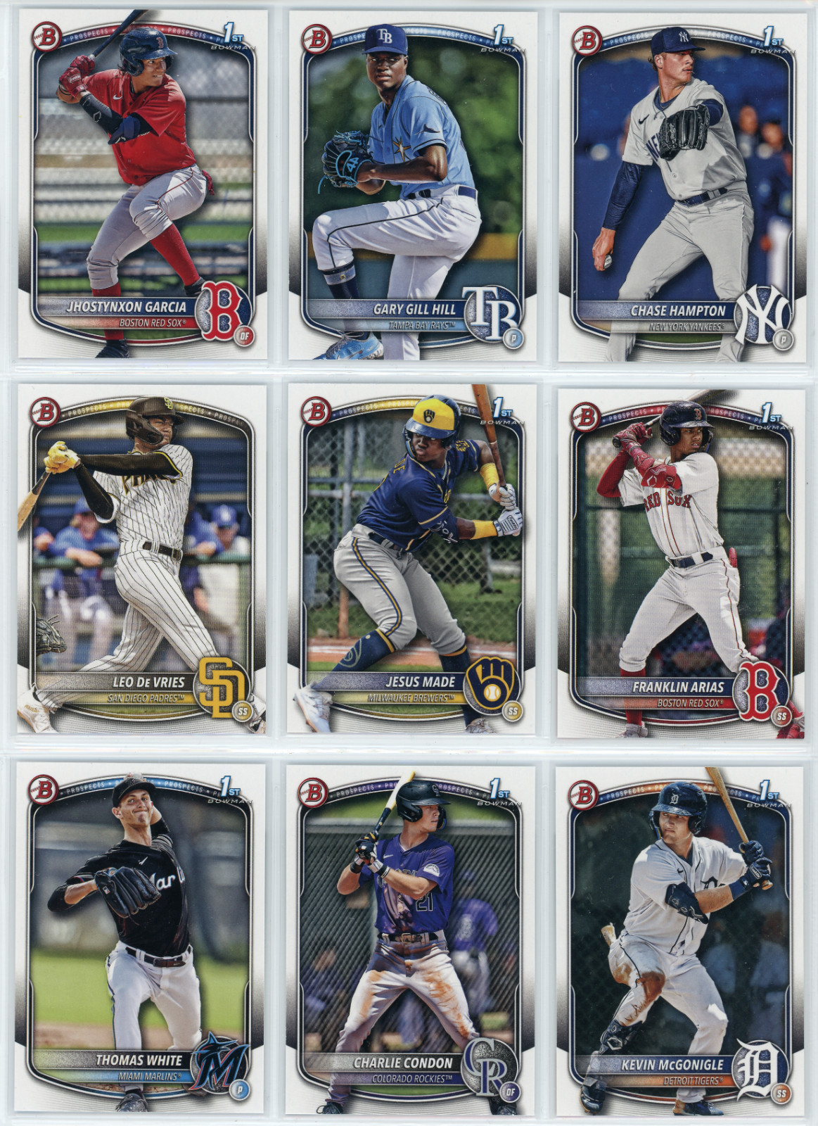 2025 Bowman Prospects – Paper Base – #BP1-150 – You Pick/Choose