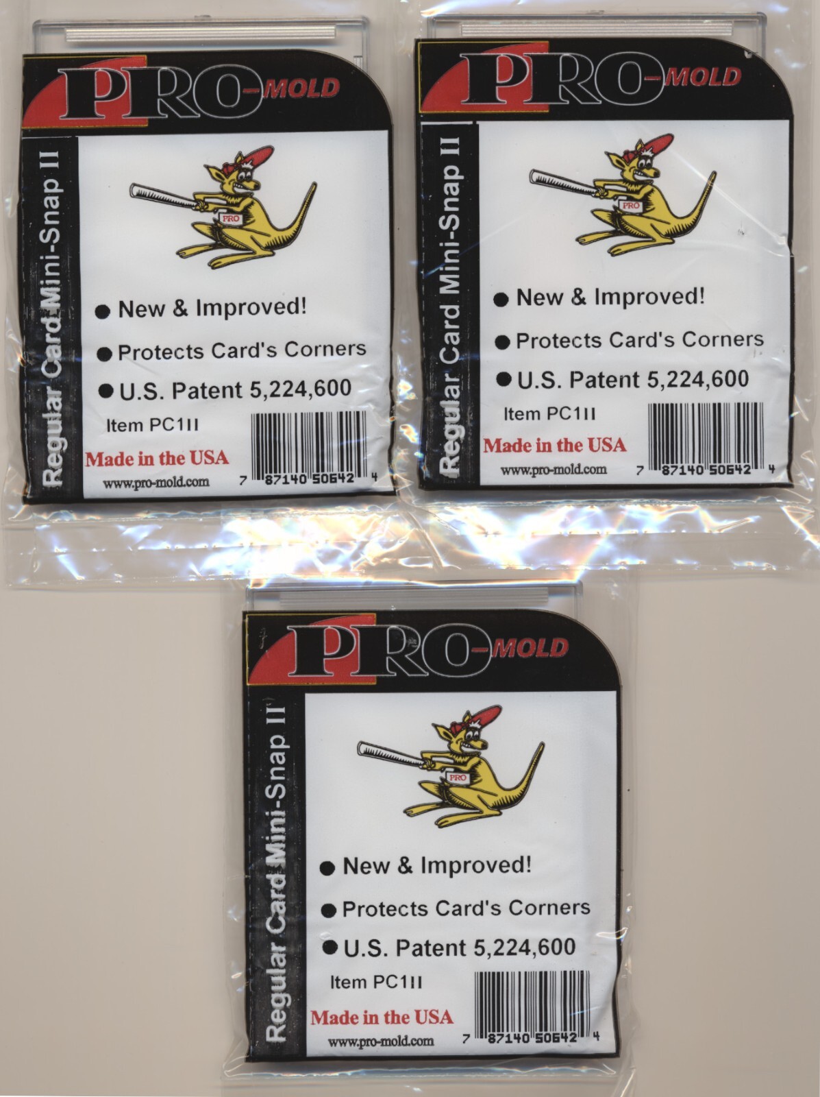 Lot Of 3 – Pro-Mold Regular Card Mini-Snap II Protects Cards & Corners PC1 II