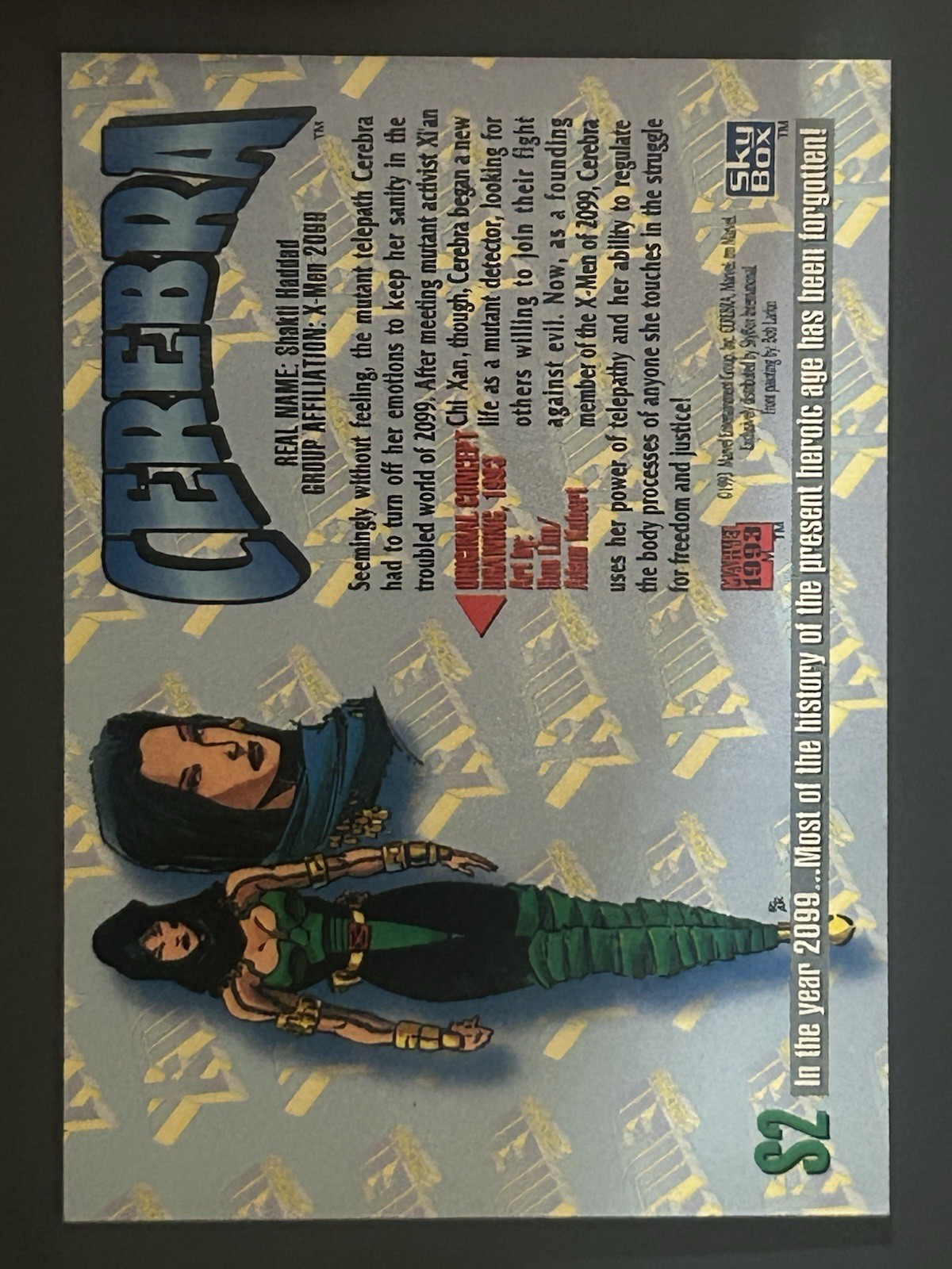 1993 Skybox Marvel Masterpieces CEREBRA X-MEN 2099 -NM/MT-
