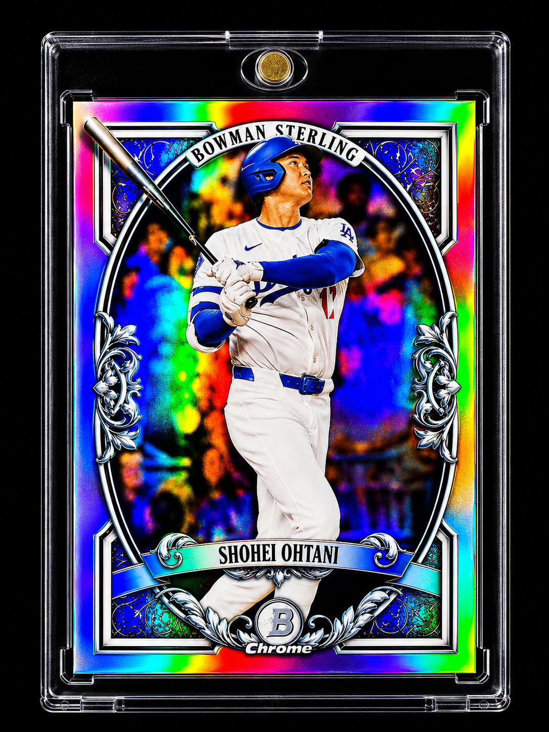 SHOHEI OHTANI STERLING SILVER REFRACTOR SP Insert Holo Rare Topps Chrome Dodgers