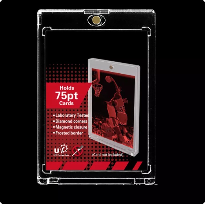 5-100 PCS Magnetic Trading Sports Card Holders 75pt One-Touch Hard UV Protection