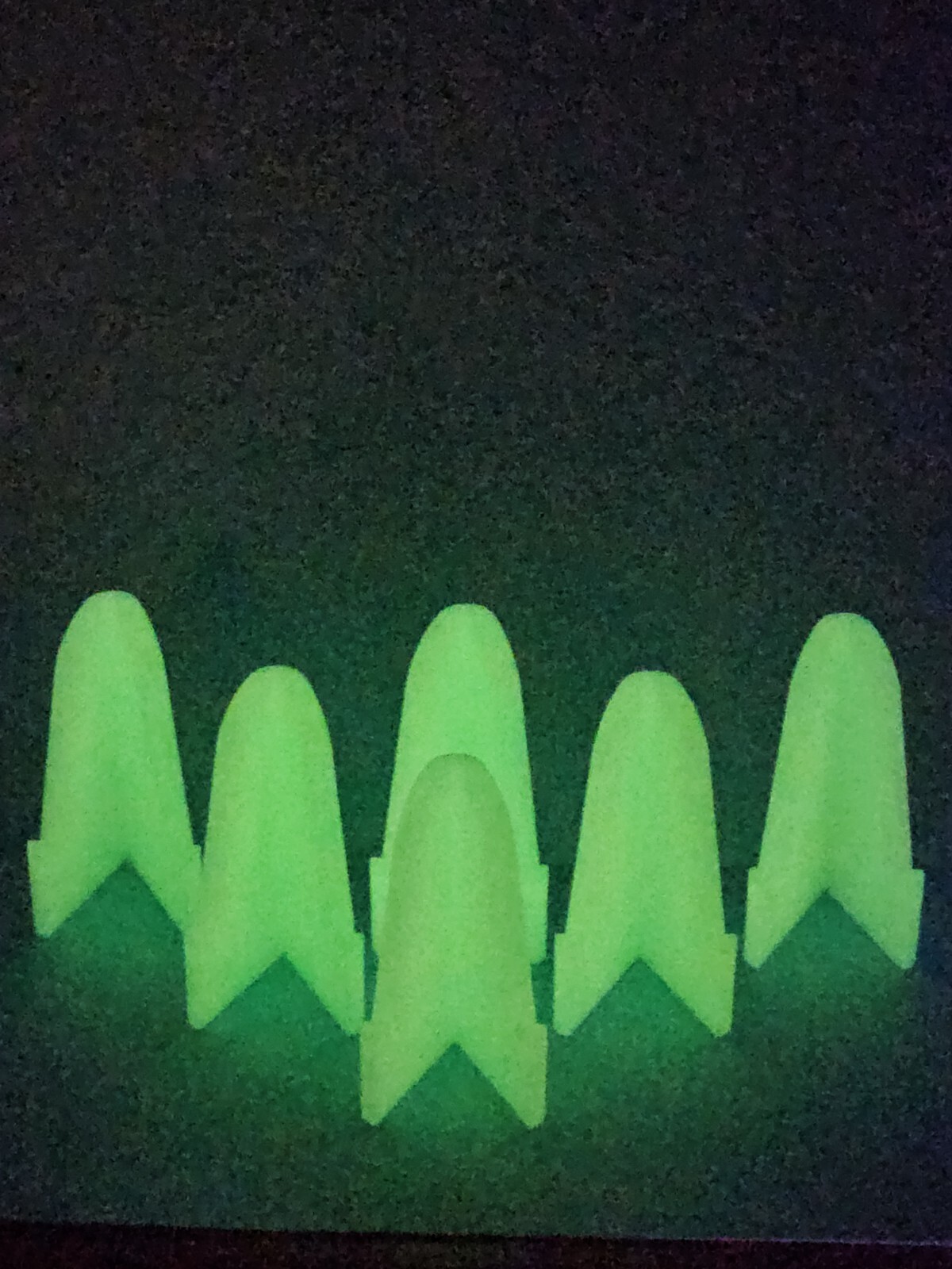 Top Loader Card Stand Holder Display 6 Pack GLOW IN THE DARK